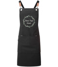 Embroidered Personalised Name Floral Wreath Apron Custom Text Kitchen Baking Gift