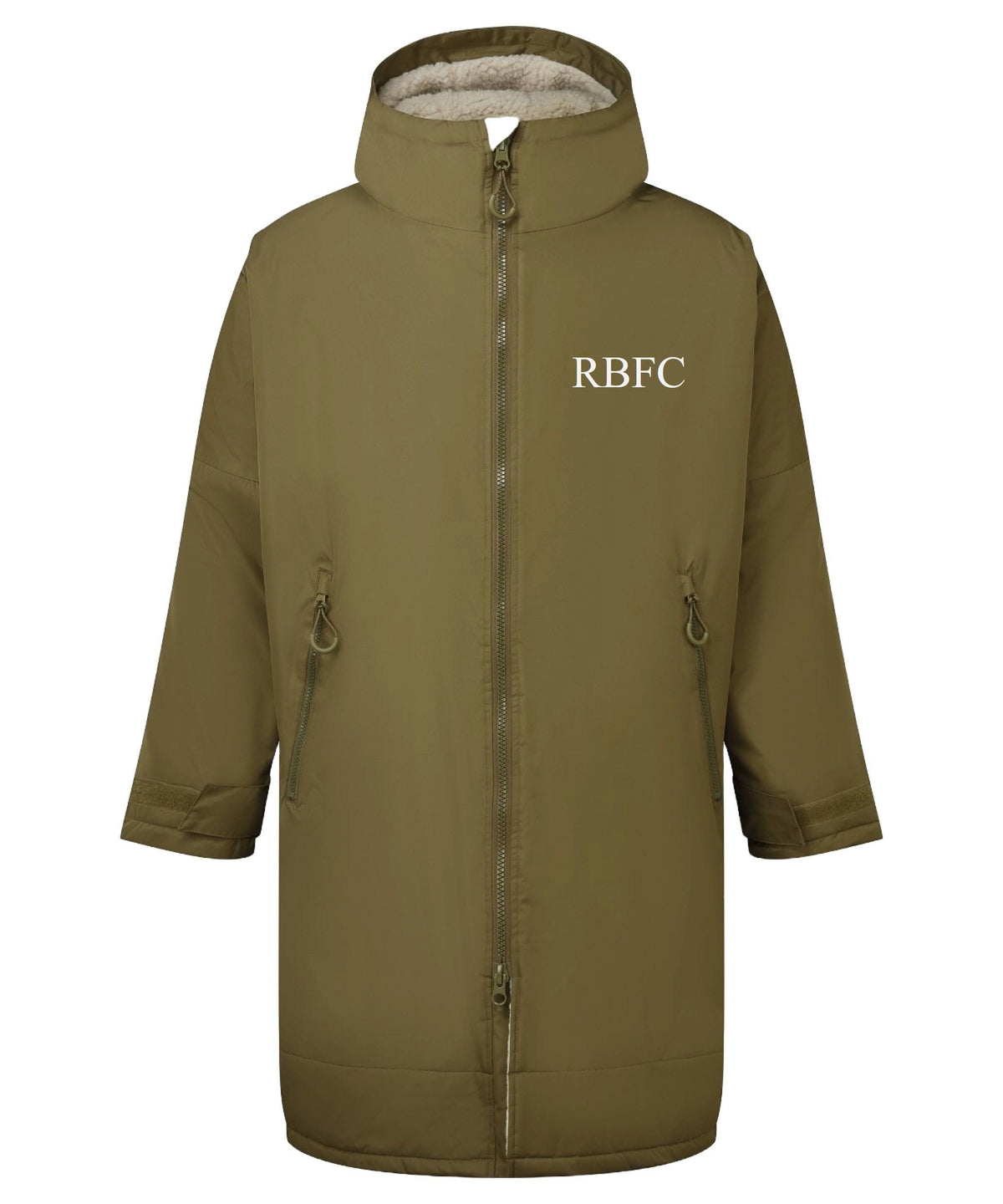 Personalised Sherpa Fleece Waterproof Dry Changing Robe (Kids & Adults Sizes) Custom Football Club Team Initials