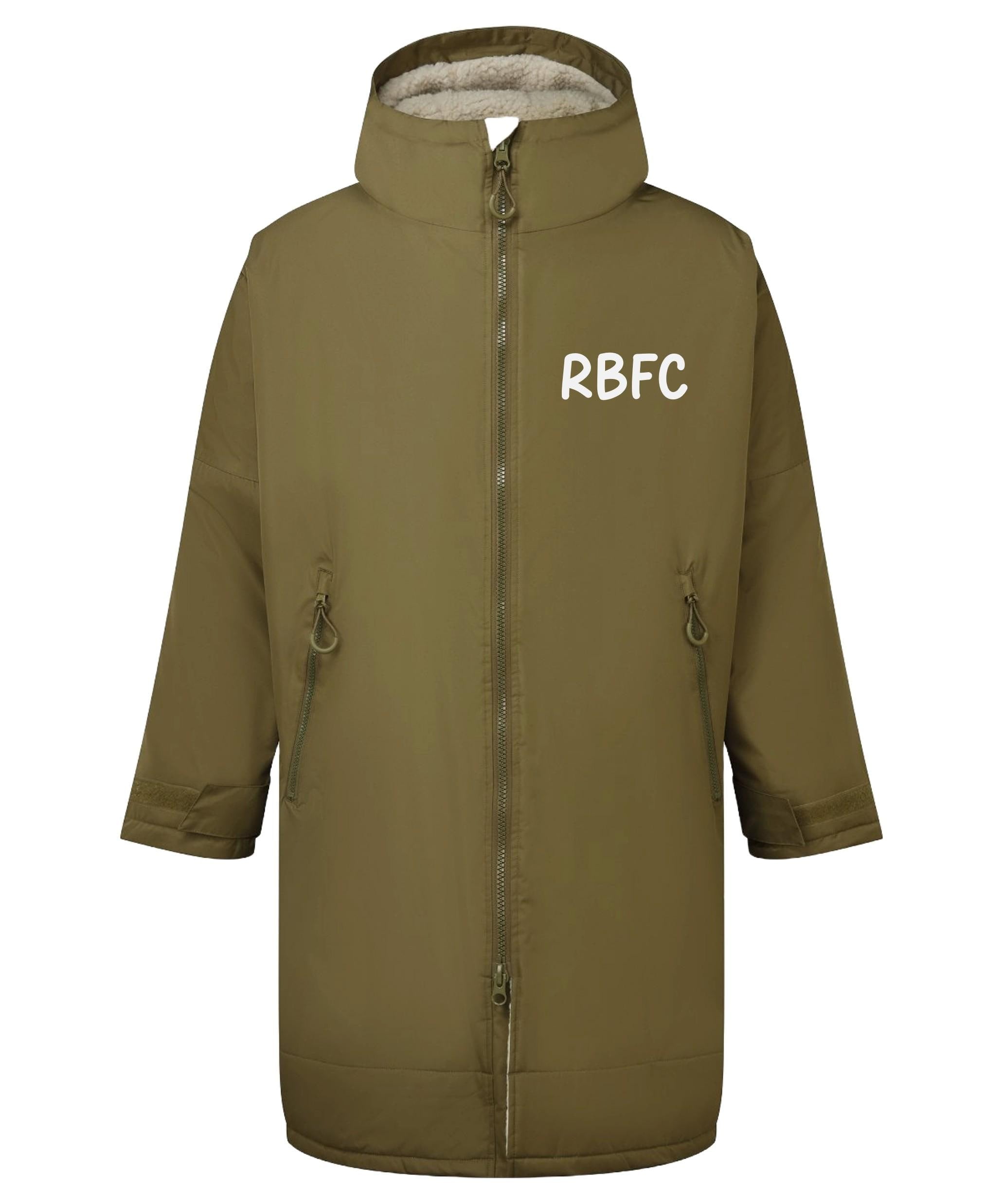 Personalised Sherpa Fleece Waterproof Dry Changing Robe (Kids & Adults Sizes) Custom Football Club Team Initials