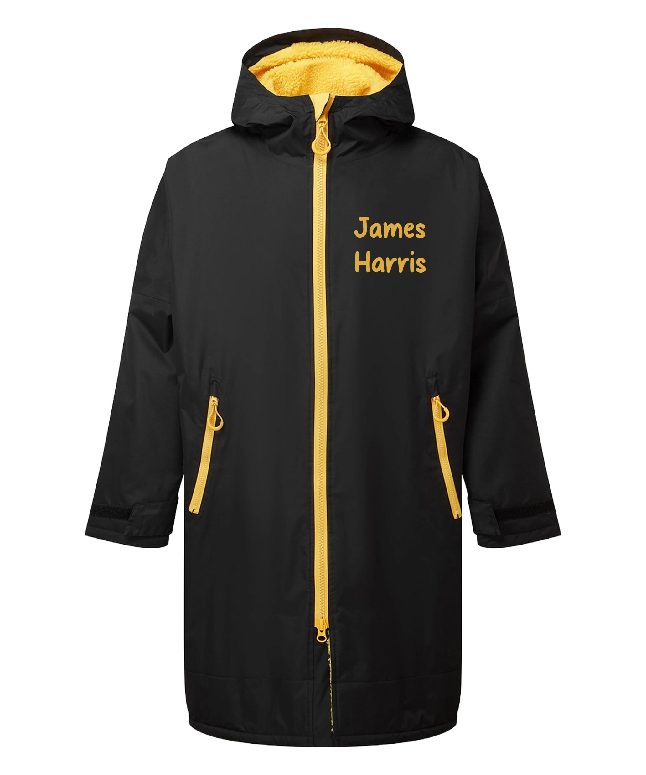 Personalised Sherpa Fleece Waterproof Dry Changing Robe (Kids & Adults Sizes) Custom Football Club Team Initials