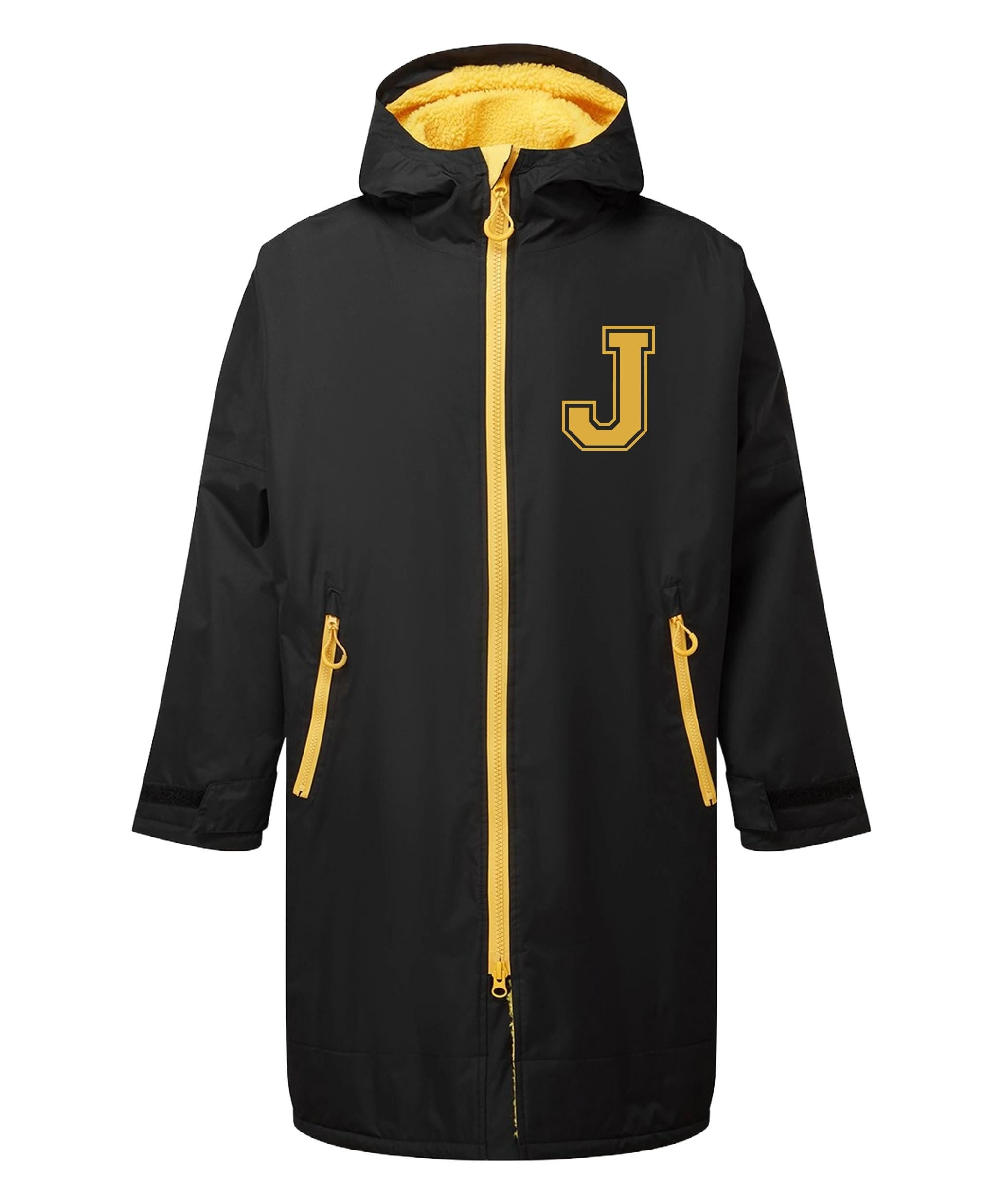 Personalised Sherpa Fleece Waterproof Dry Changing Robe (Kids & Adults Sizes) Custom Football Club Team Initials