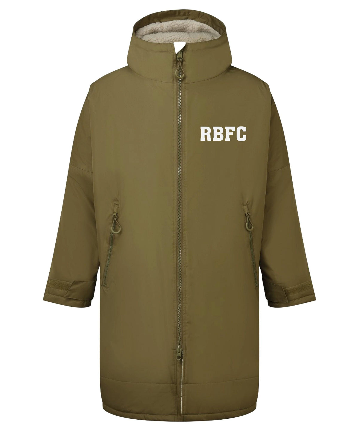 Personalised Sherpa Fleece Waterproof Dry Changing Robe (Kids & Adults Sizes) Custom Football Club Team Initials