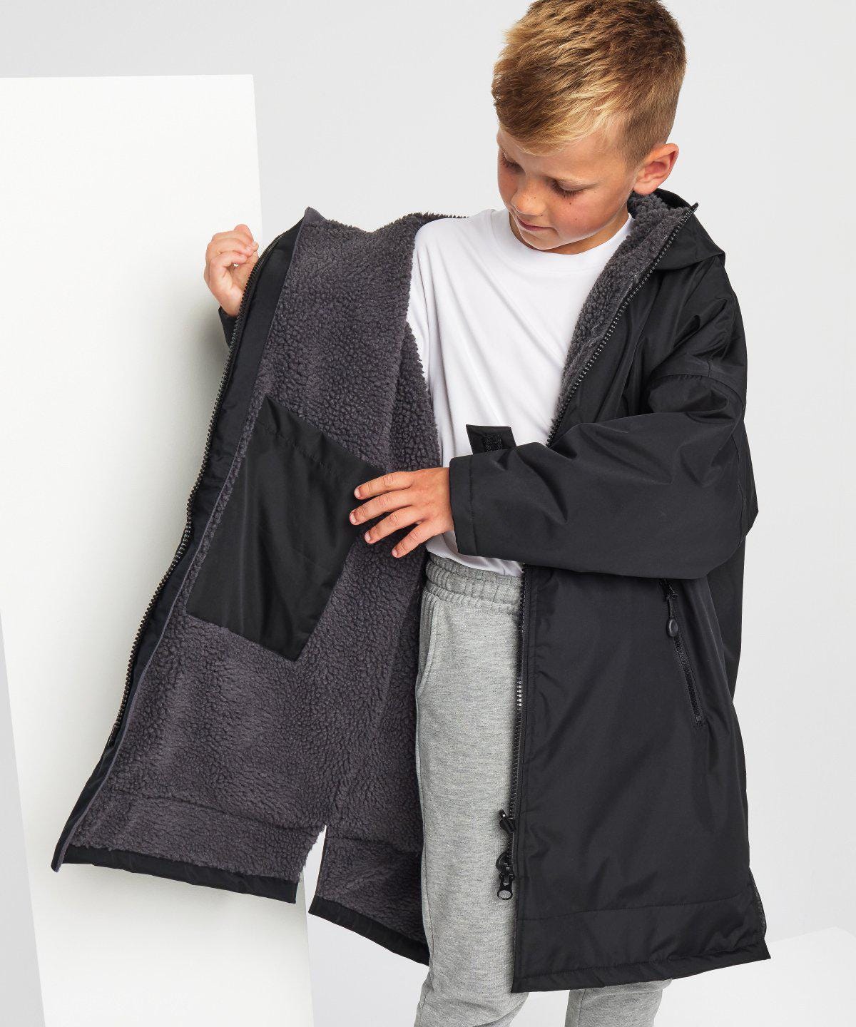 Personalised Sherpa Fleece Waterproof Dry Changing Robe (Kids & Adults Sizes) Custom Football Club Team Initials