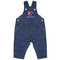 Embroidered Helicopter Personalised Name Baby & Toddler Cotton Denim Dungarees Custom Text Boys Gift