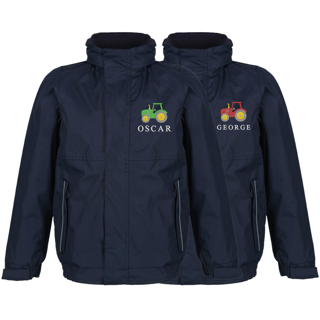 Embroidered Kids Regatta Dover Jacket Personalised Tractor Name Childrens Custom Text School Coat