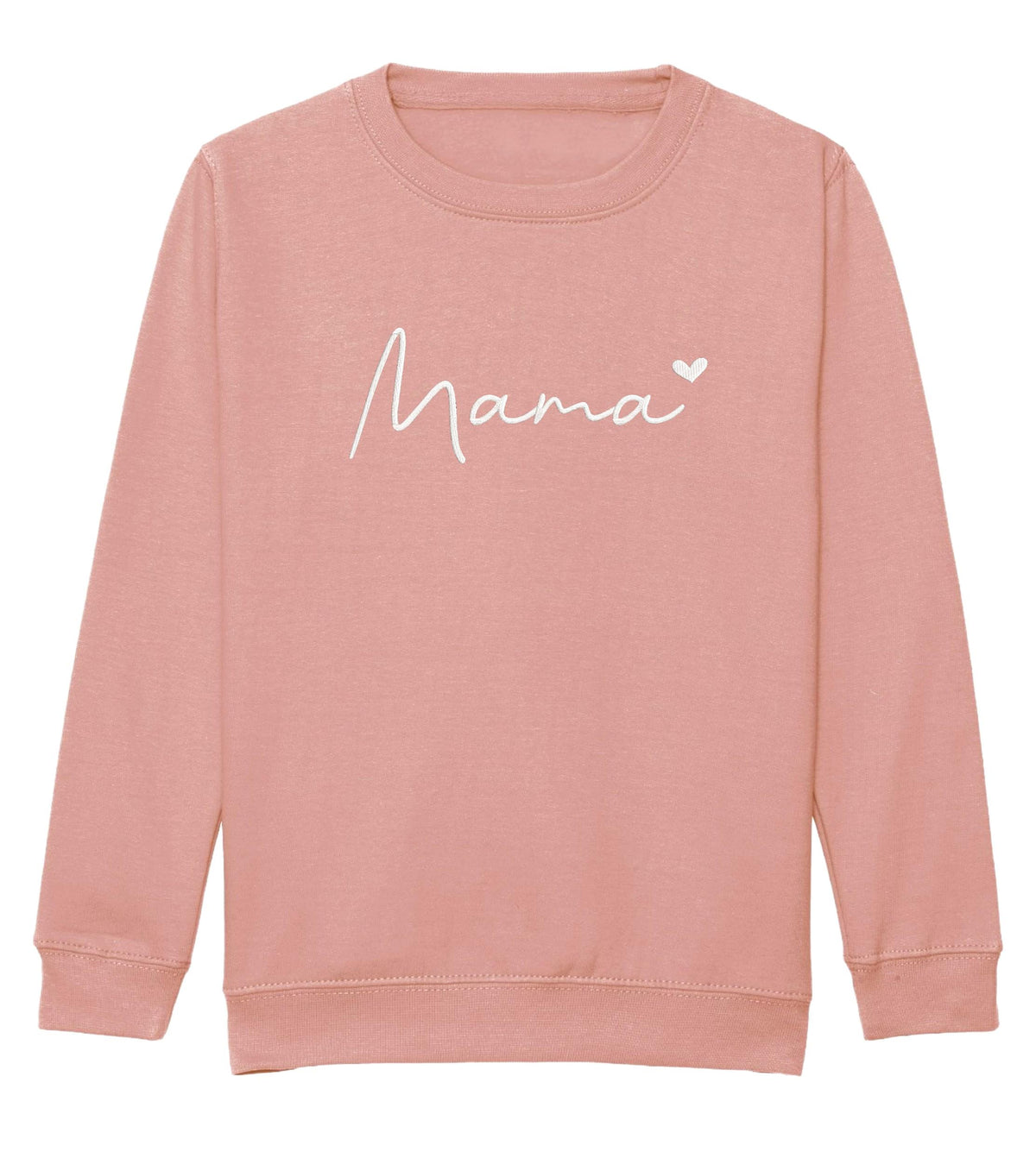 Embroidered Mama & Mini Sweatshirts Pink Matching Mummy Daughter Twinning Outfits