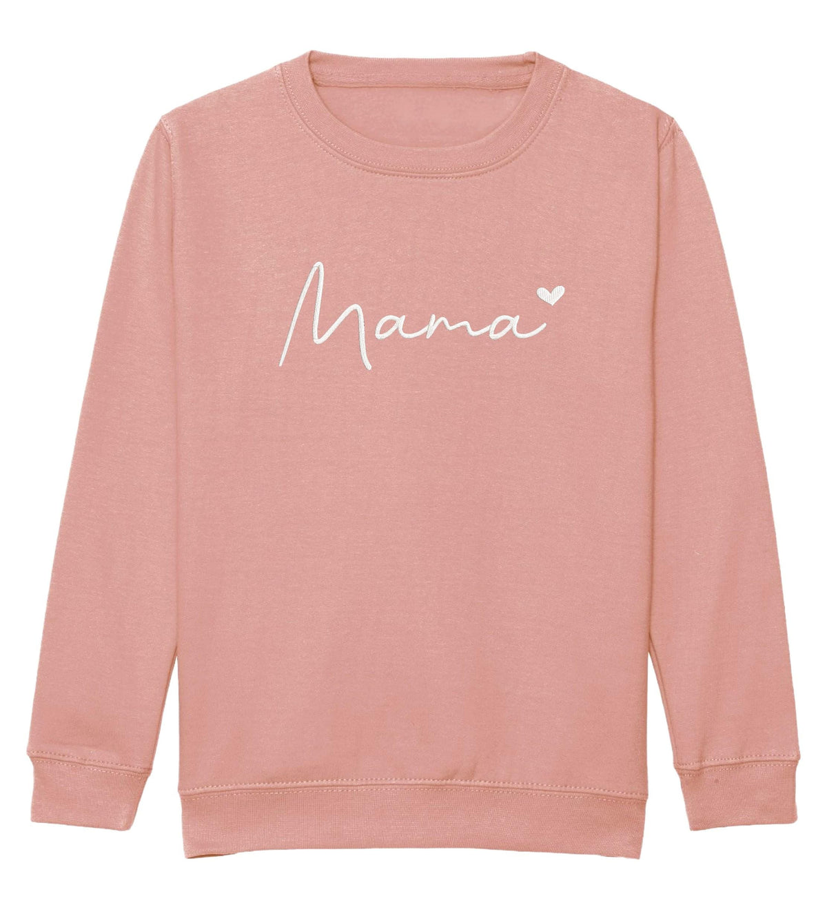 Embroidered Mama & Mini Sweatshirts Pink Matching Mummy Daughter Twinning Outfits