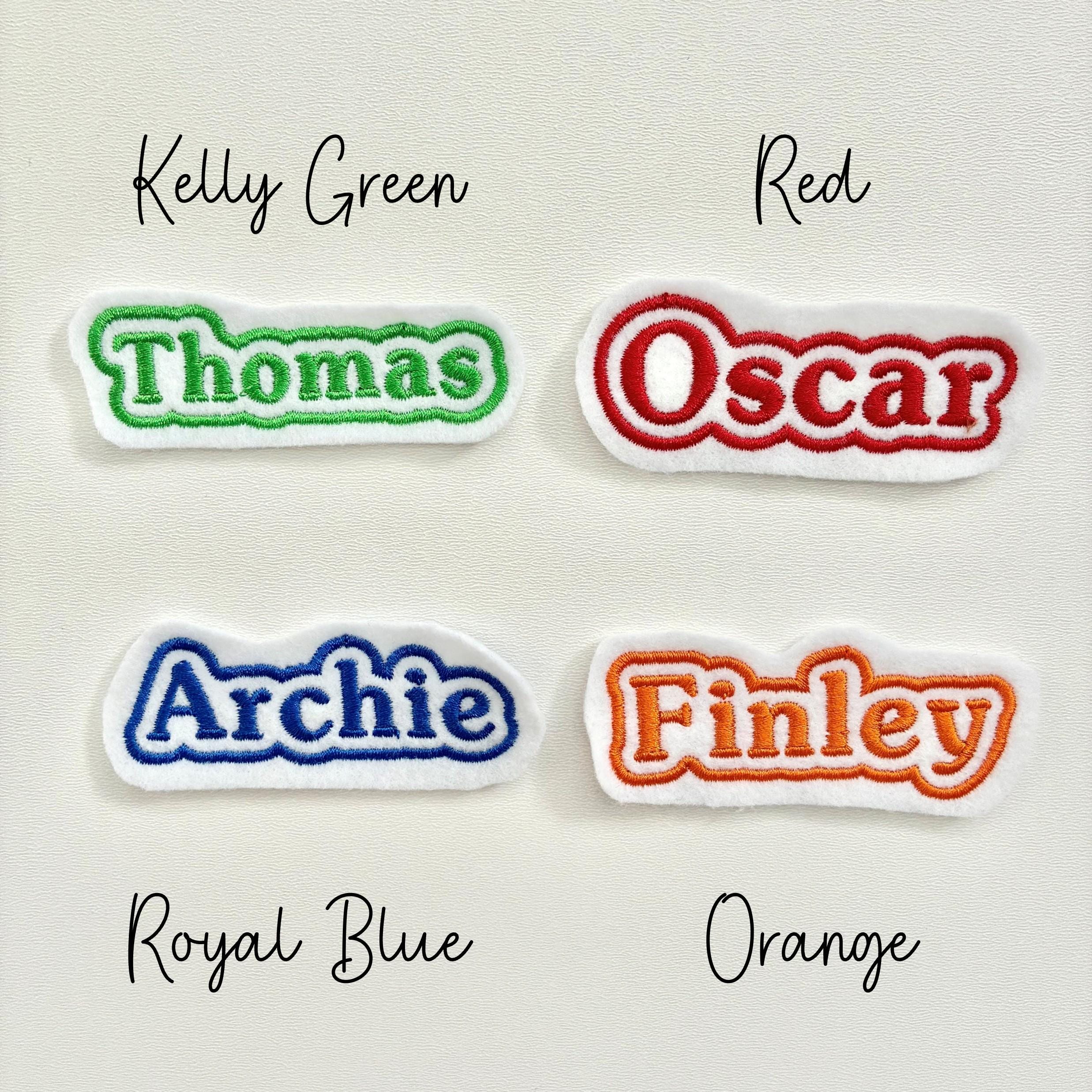 Personalised Embroidered Name Patch Iron On & Sew On Custom Text Badge (P1)