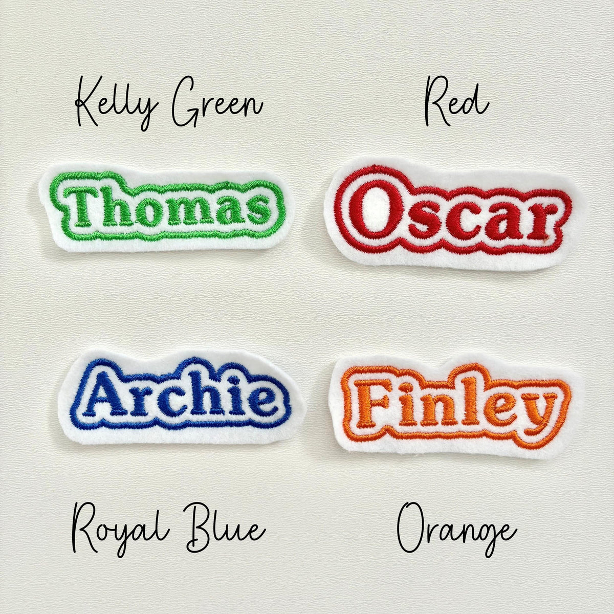 Personalised Embroidered Name Patch Iron On & Sew On Custom Text Badge (P1)