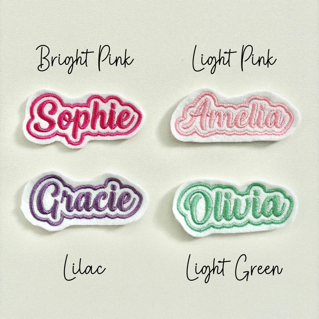 Personalised Embroidered Name Patch Iron On & Sew On Custom Text Badge (P2)