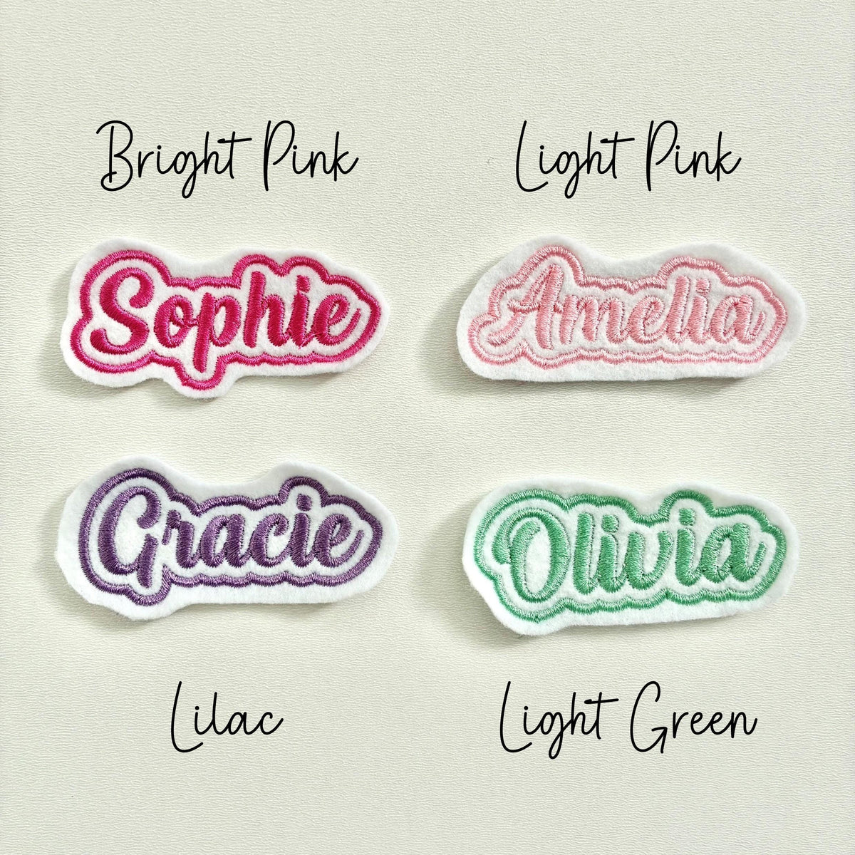 Personalised Embroidered Name Patch Iron On & Sew On Custom Text Badge (P2)