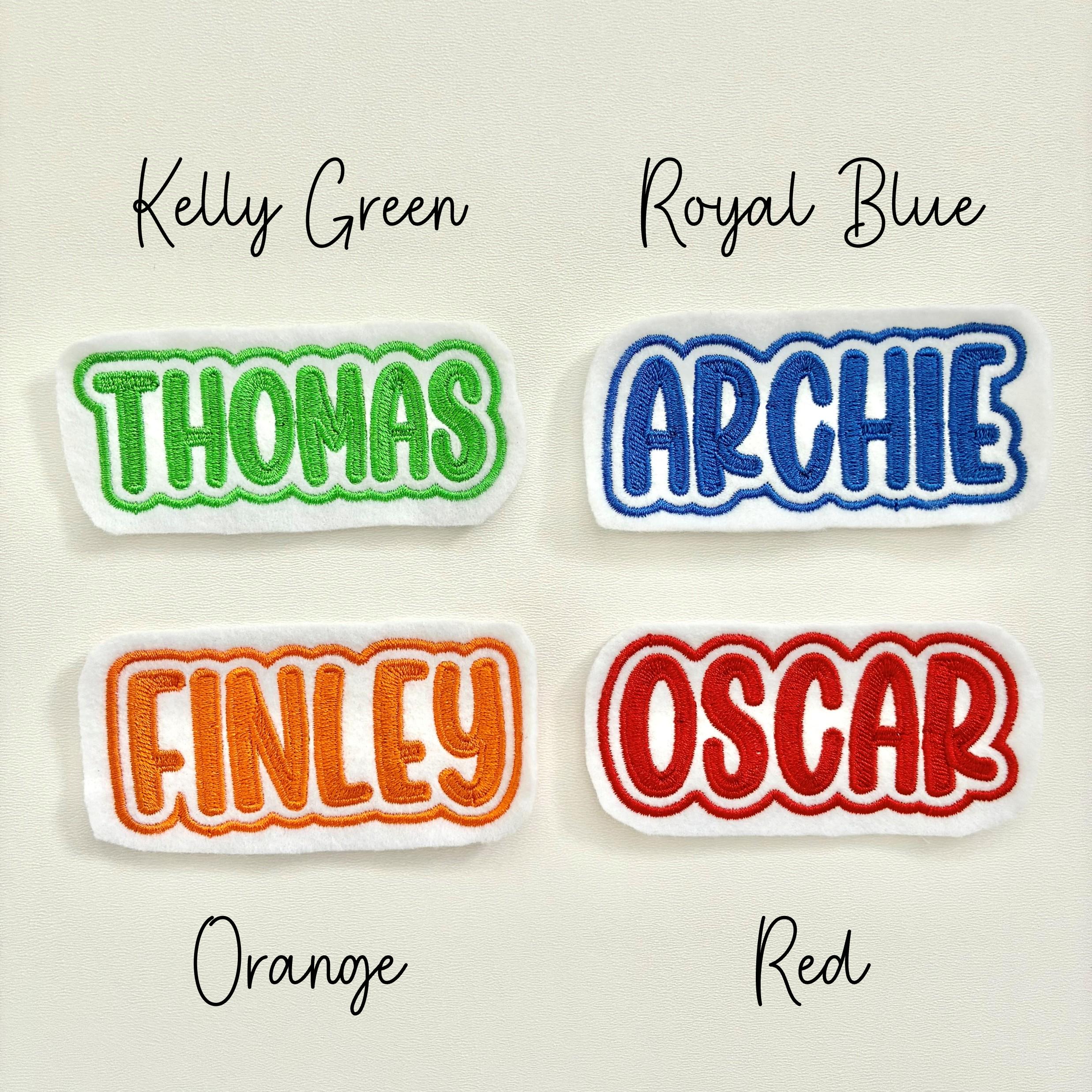 Personalised Embroidered Name Patch Iron On & Sew On Custom Text Badge (P3)