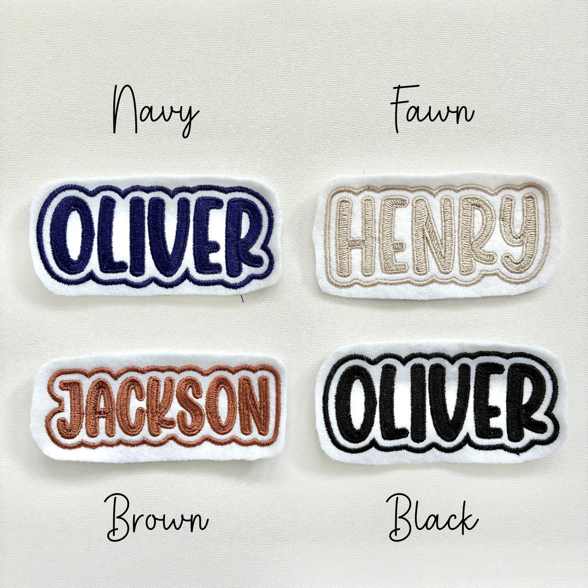 Personalised Embroidered Name Patch Iron On & Sew On Custom Text Badge (P3)