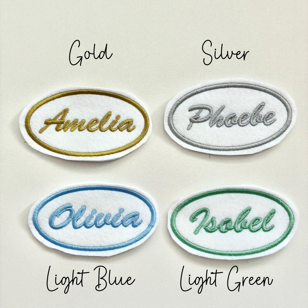 Personalised Embroidered Name Patch Iron On & Sew On Custom Text Badge (P5)