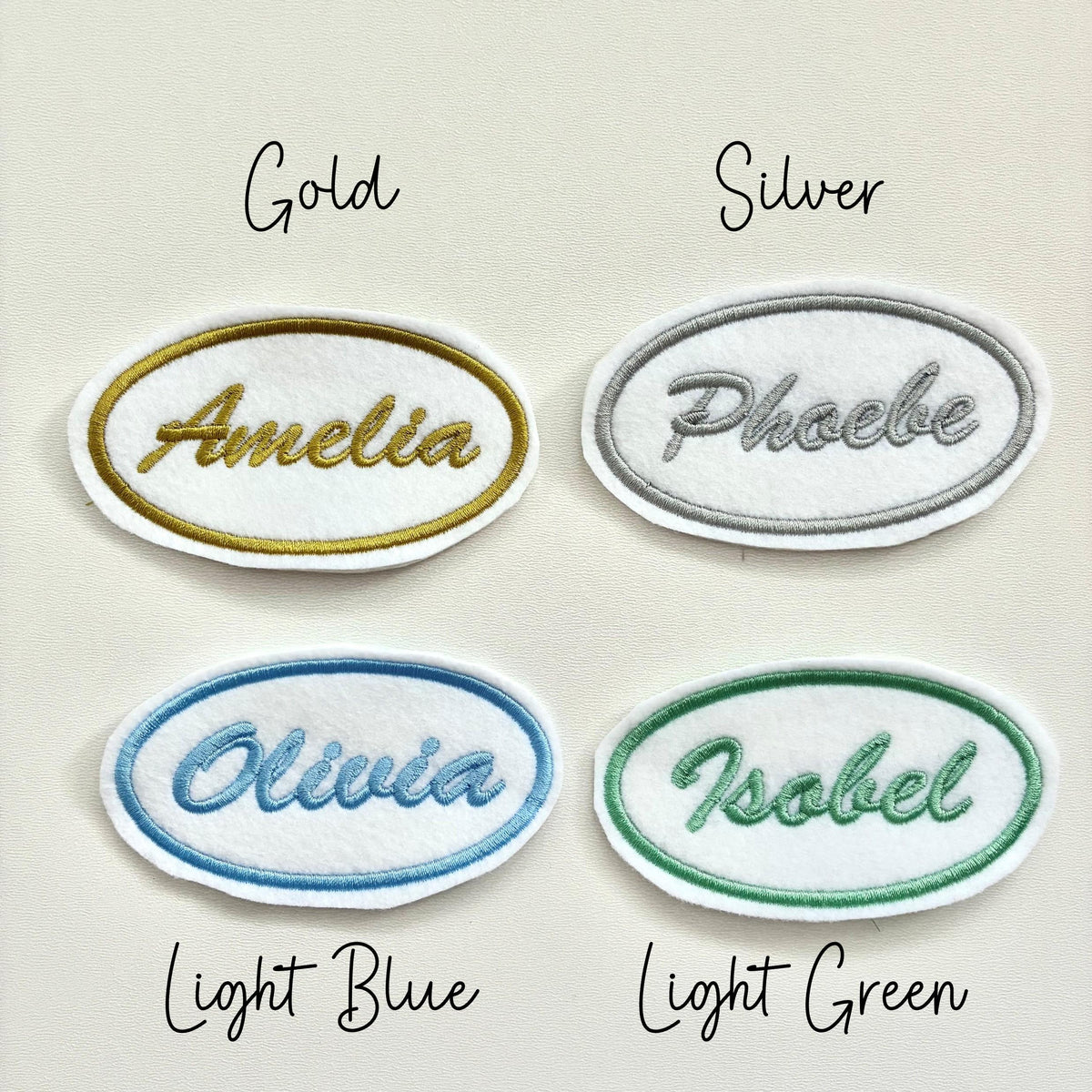Personalised Embroidered Name Patch Iron On & Sew On Custom Text Badge (P5)