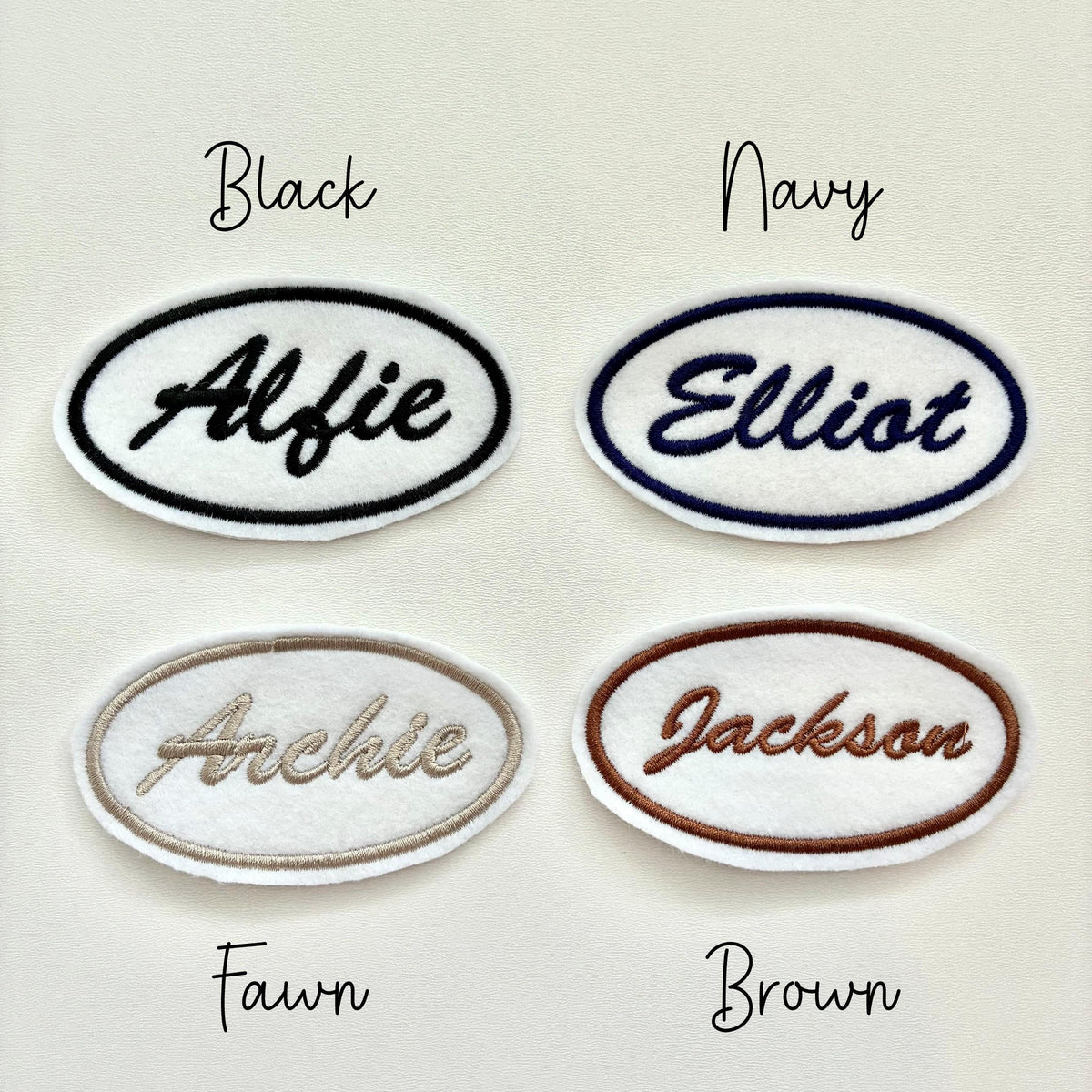 Personalised Embroidered Name Patch Iron On & Sew On Custom Text Badge (P5)