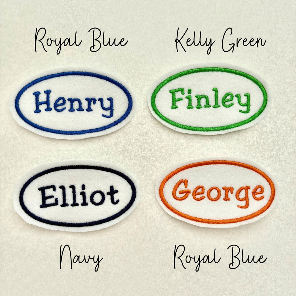 Personalised Embroidered Name Patch Iron On & Sew On Custom Text Badge (P6)