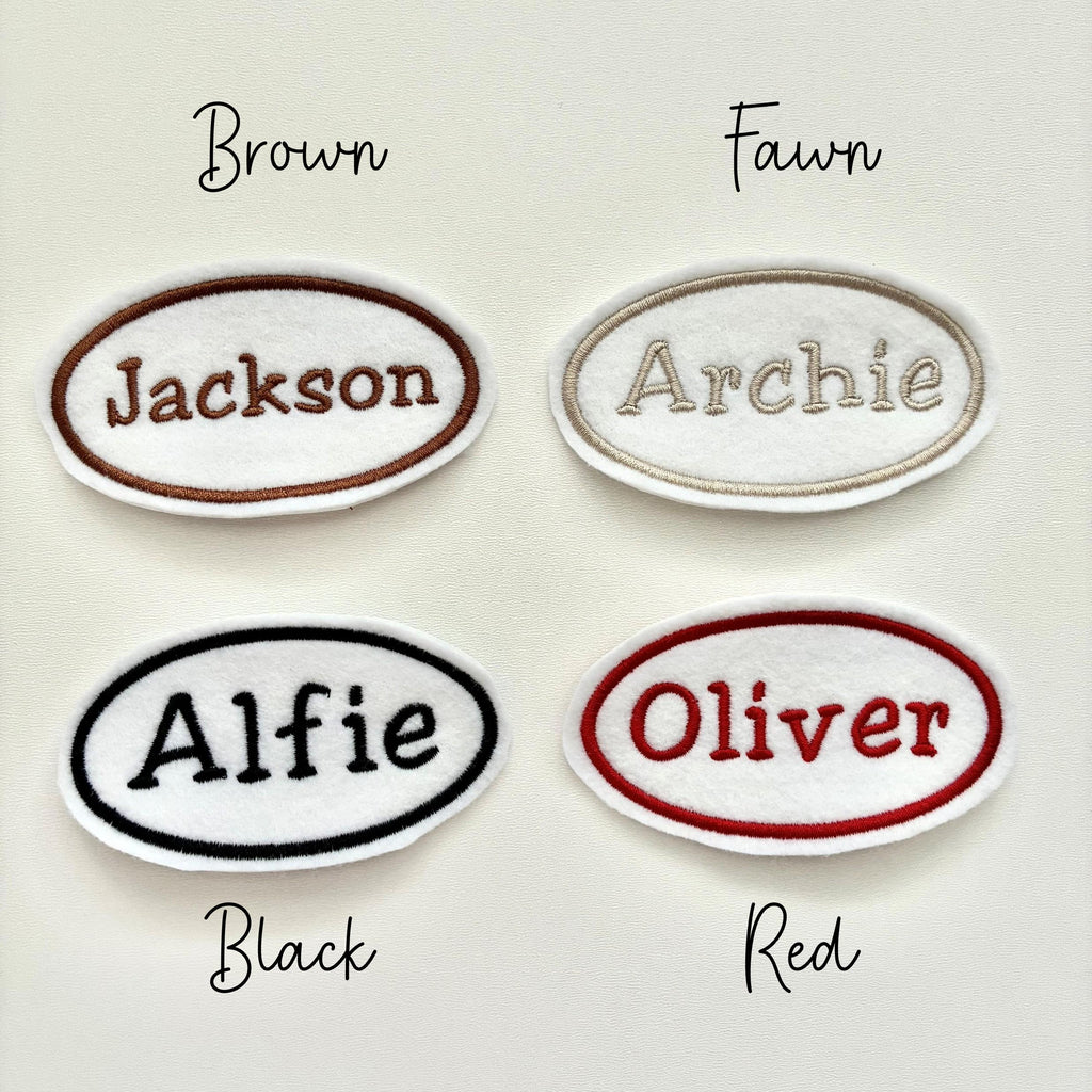 Personalised Embroidered Name Patch Iron On & Sew On Custom Text Badge (P6)