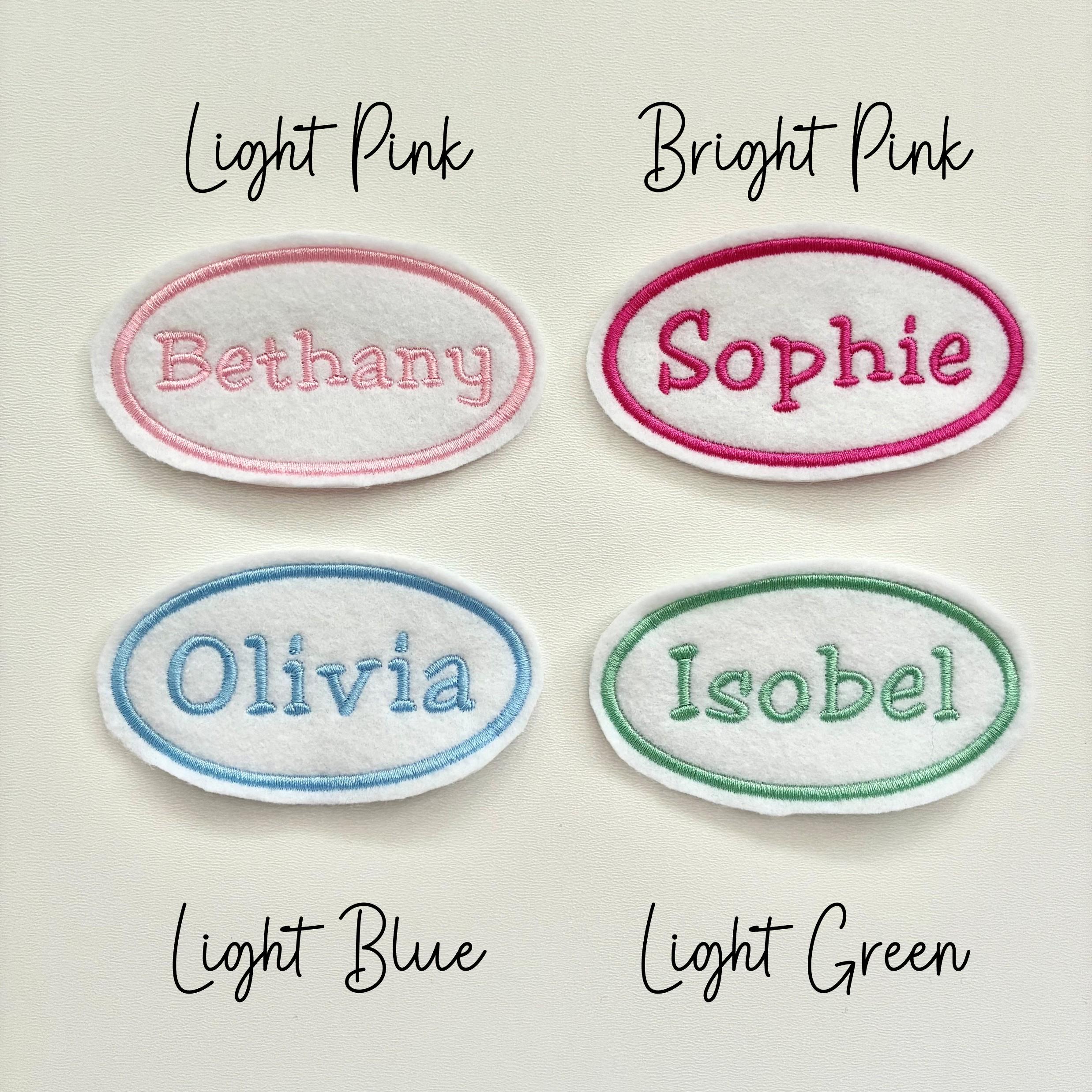 Personalised Embroidered Name Patch Iron On & Sew On Custom Text Badge (P6)