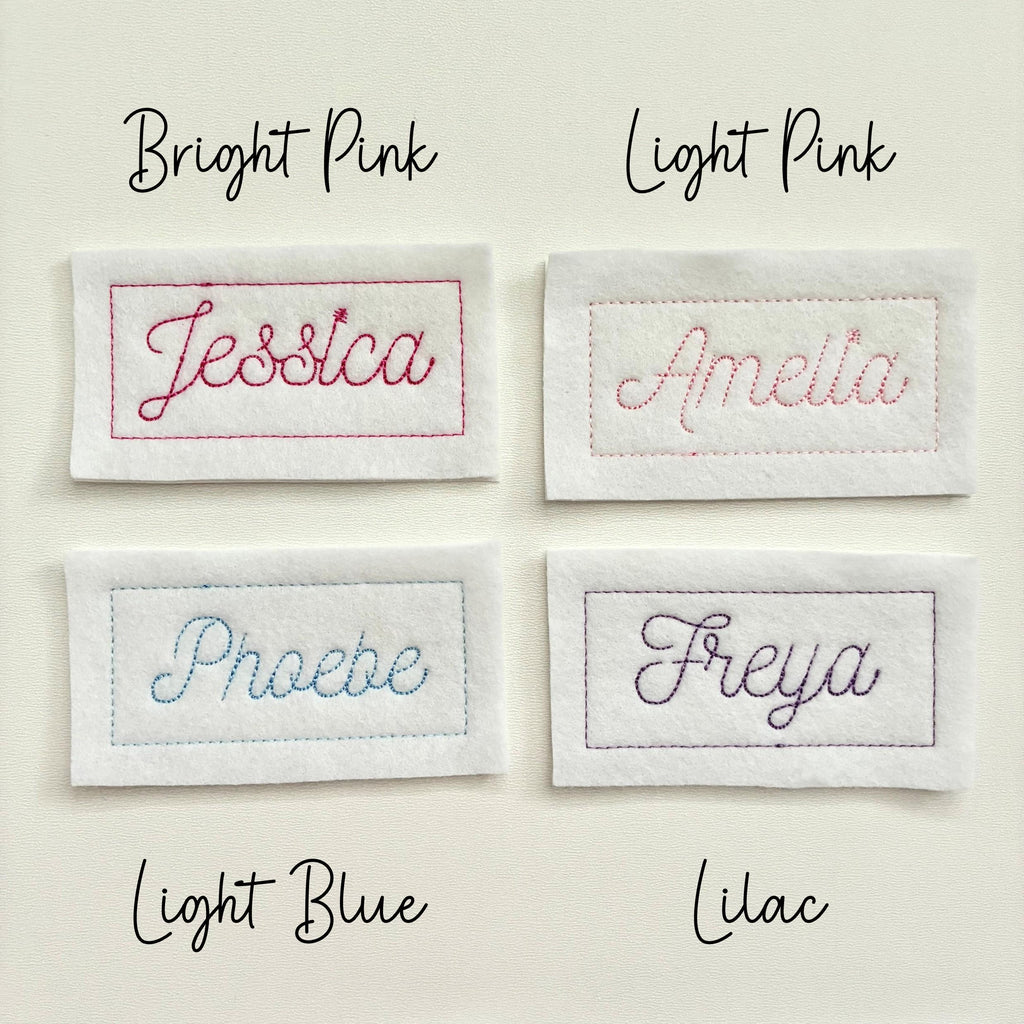 Personalised Embroidered Name Patch Iron On & Sew On Custom Text Badge (P7)