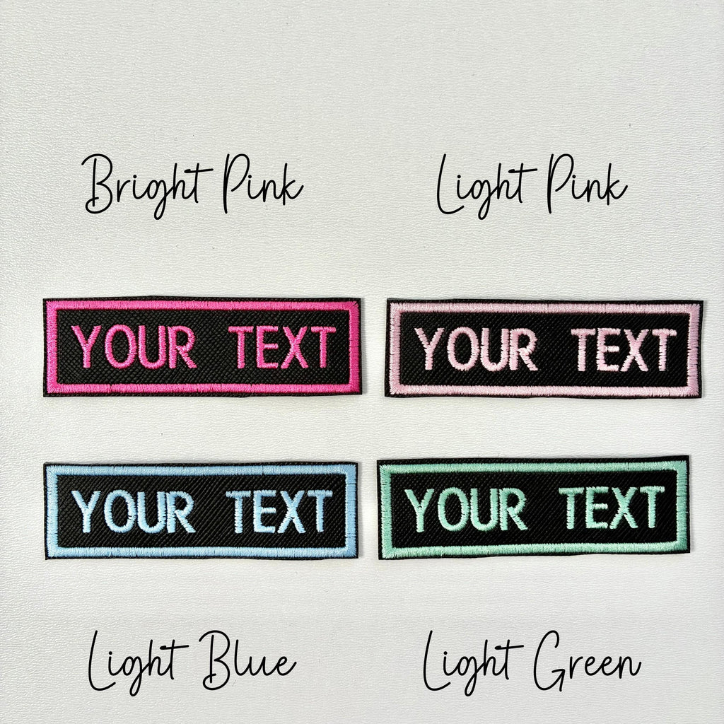 Personalised Embroidered Text Patch Iron On & Sew On Custom Morale Badge (P8)
