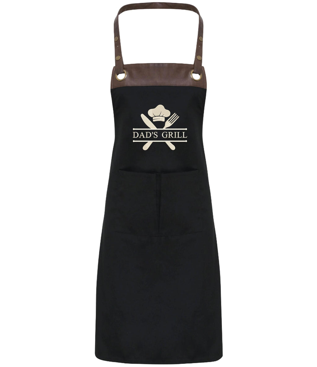 Embroidered Personalised Name Chef Apron Custom Text Kitchen Baking BBQ Gift