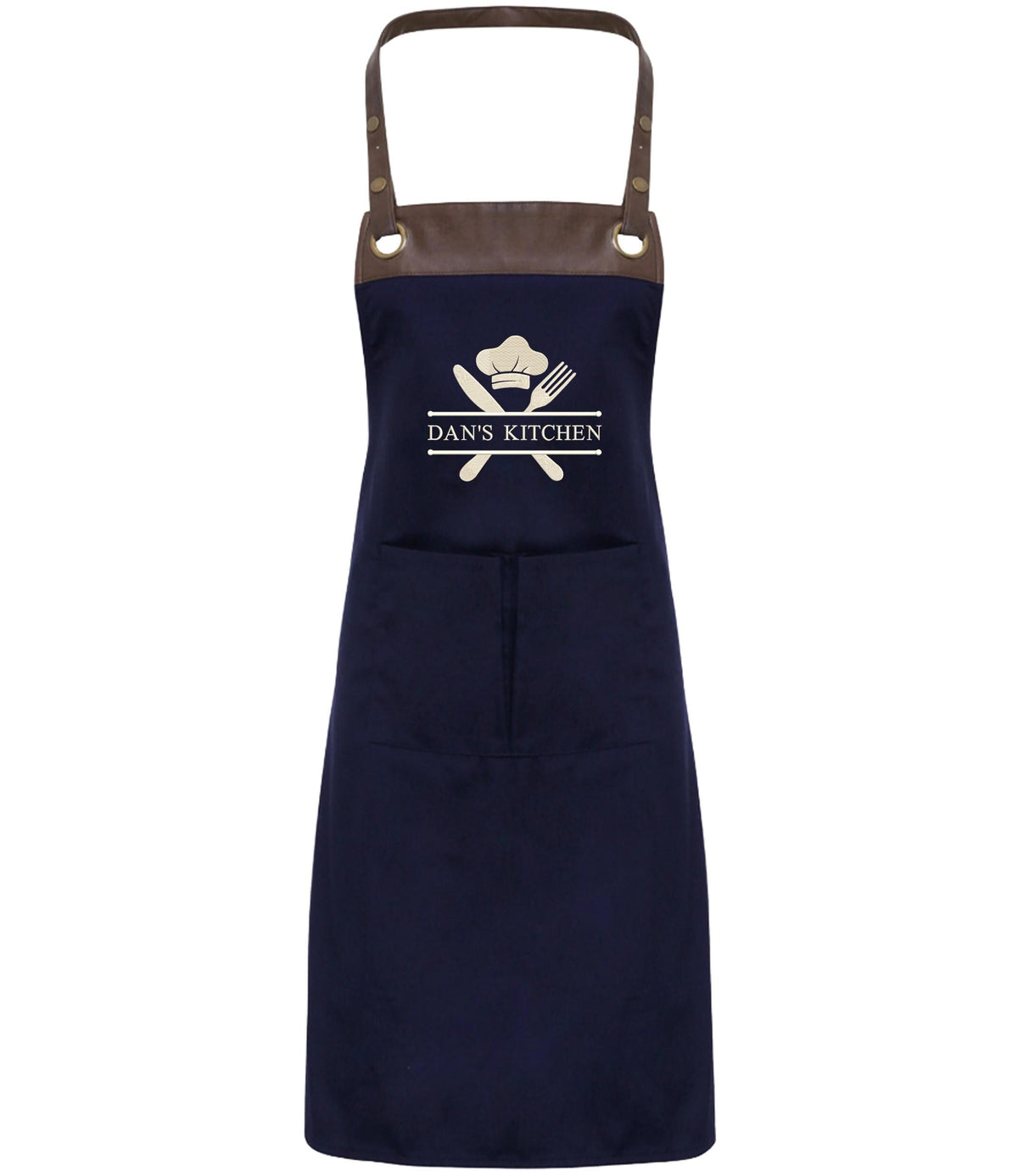 Embroidered Personalised Name Chef Apron Custom Text Kitchen Baking BBQ Gift
