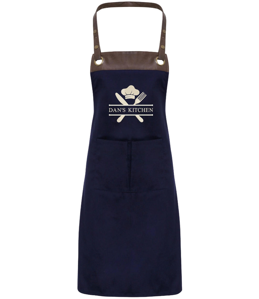 Embroidered Personalised Name Chef Apron Custom Text Kitchen Baking BBQ Gift