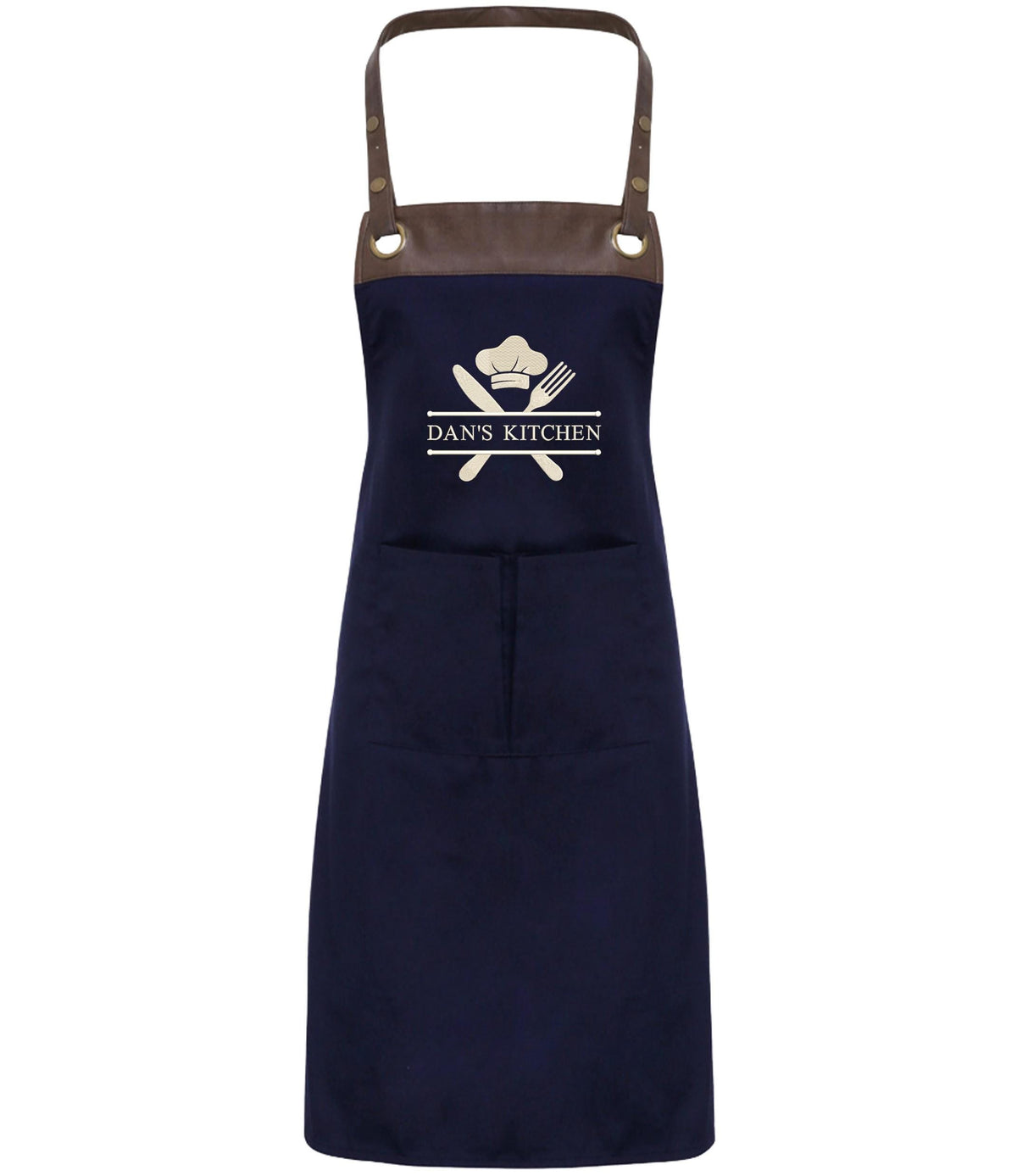Embroidered Personalised Name Chef Apron Custom Text Kitchen Baking BBQ Gift
