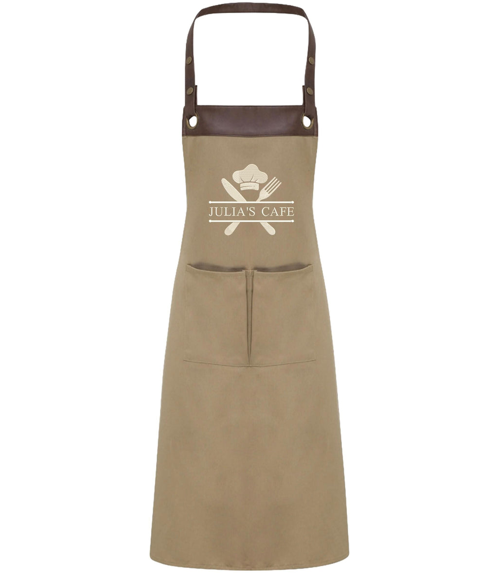 Embroidered Personalised Name Chef Apron Custom Text Kitchen Baking BBQ Gift
