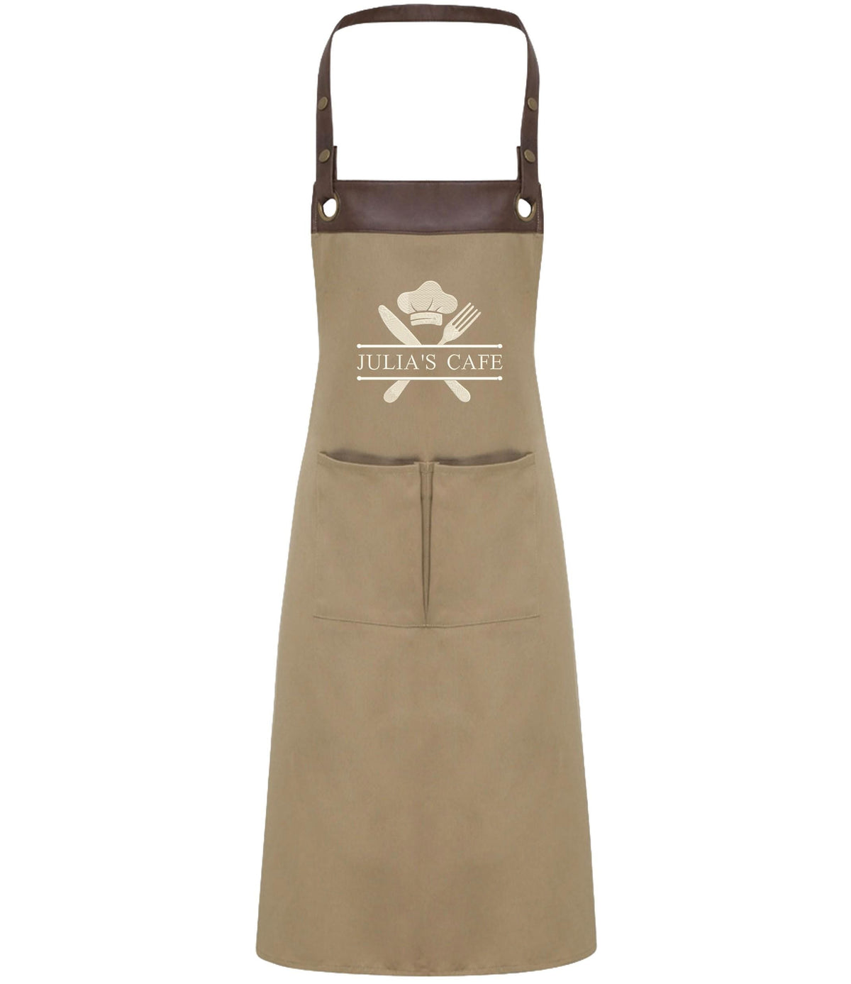 Embroidered Personalised Name Chef Apron Custom Text Kitchen Baking BBQ Gift