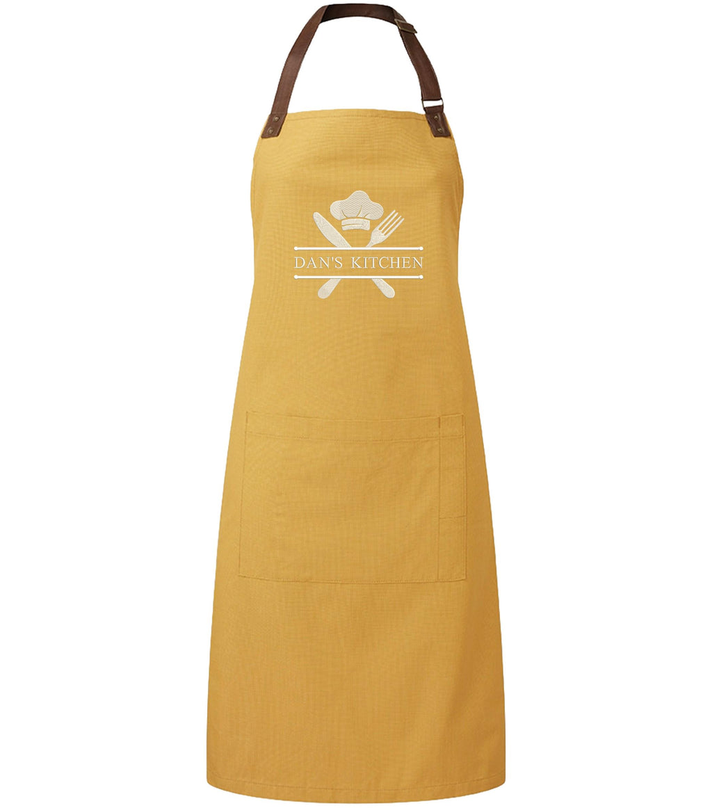 Embroidered Personalised Name Chef Apron Custom Text Kitchen Baking BBQ Gift