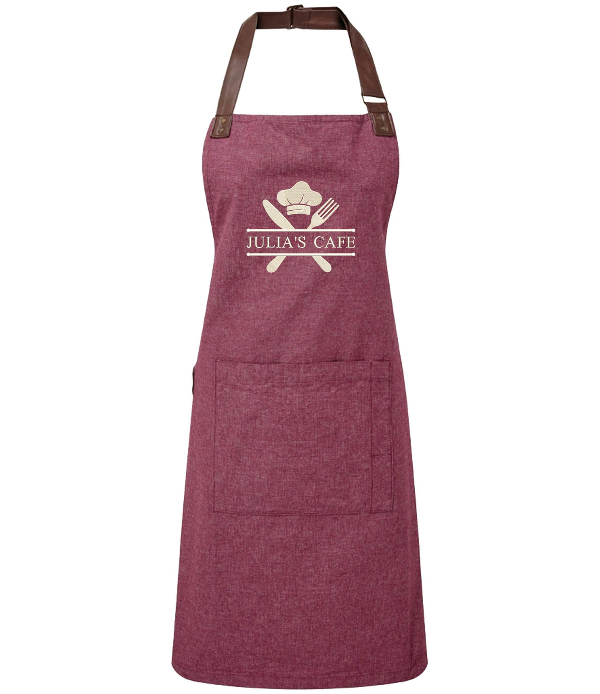 Embroidered Personalised Name Chef Apron Custom Text Kitchen Baking BBQ Gift