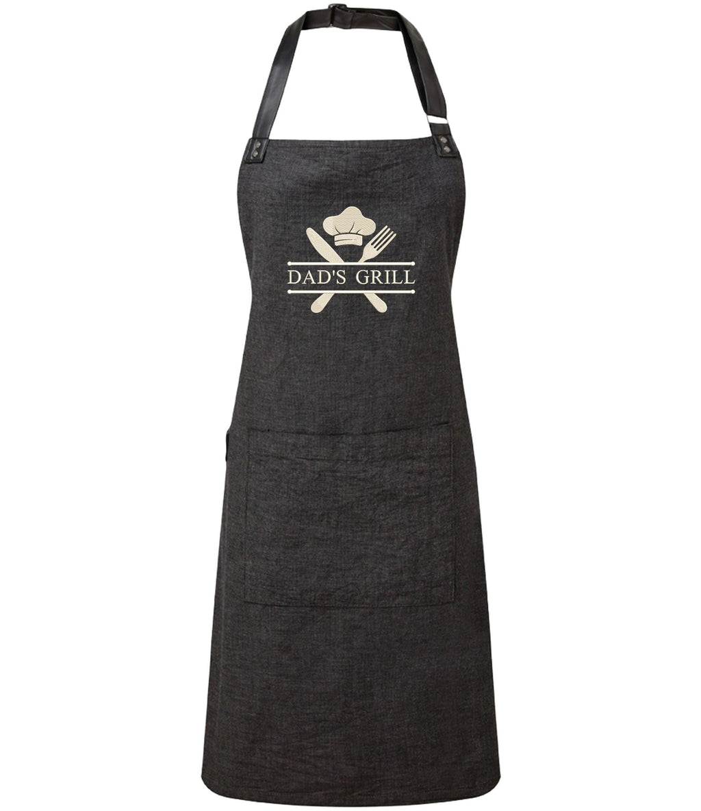 Embroidered Personalised Name Chef Apron Custom Text Kitchen Baking BBQ Gift