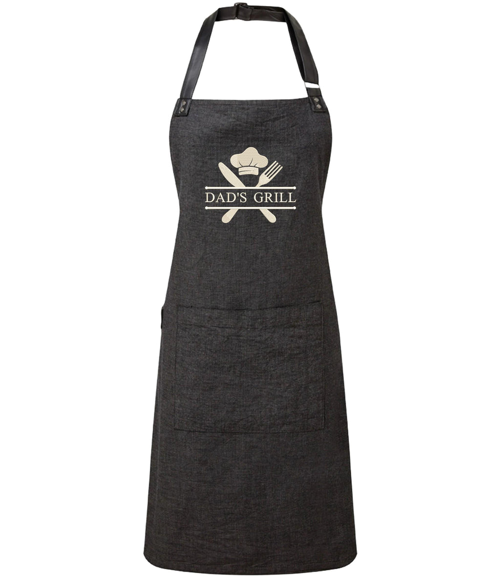 Embroidered Personalised Name Chef Apron Custom Text Kitchen Baking BBQ Gift