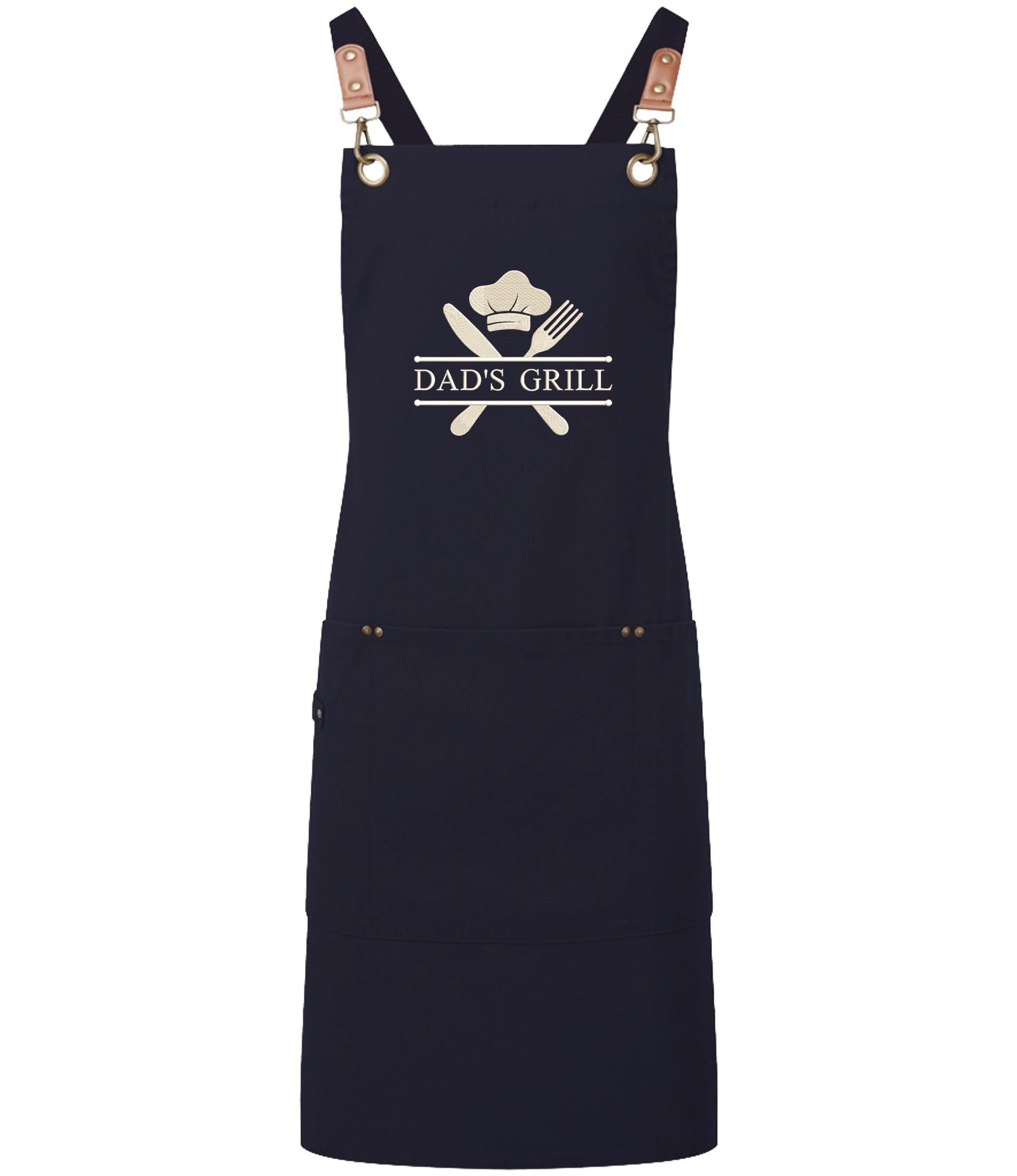Embroidered Personalised Name Chef Apron Custom Text Kitchen Baking BBQ Gift