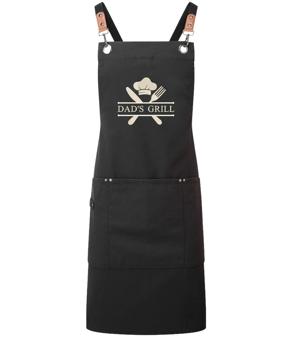 Embroidered Personalised Name Chef Apron Custom Text Kitchen Baking BBQ Gift