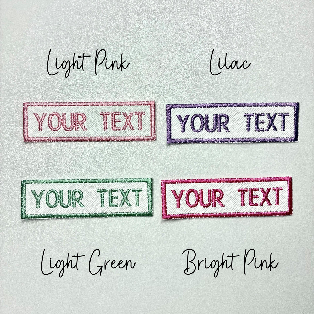 Personalised Embroidered Text Patch Iron On & Sew On Custom Name Badge (P9)