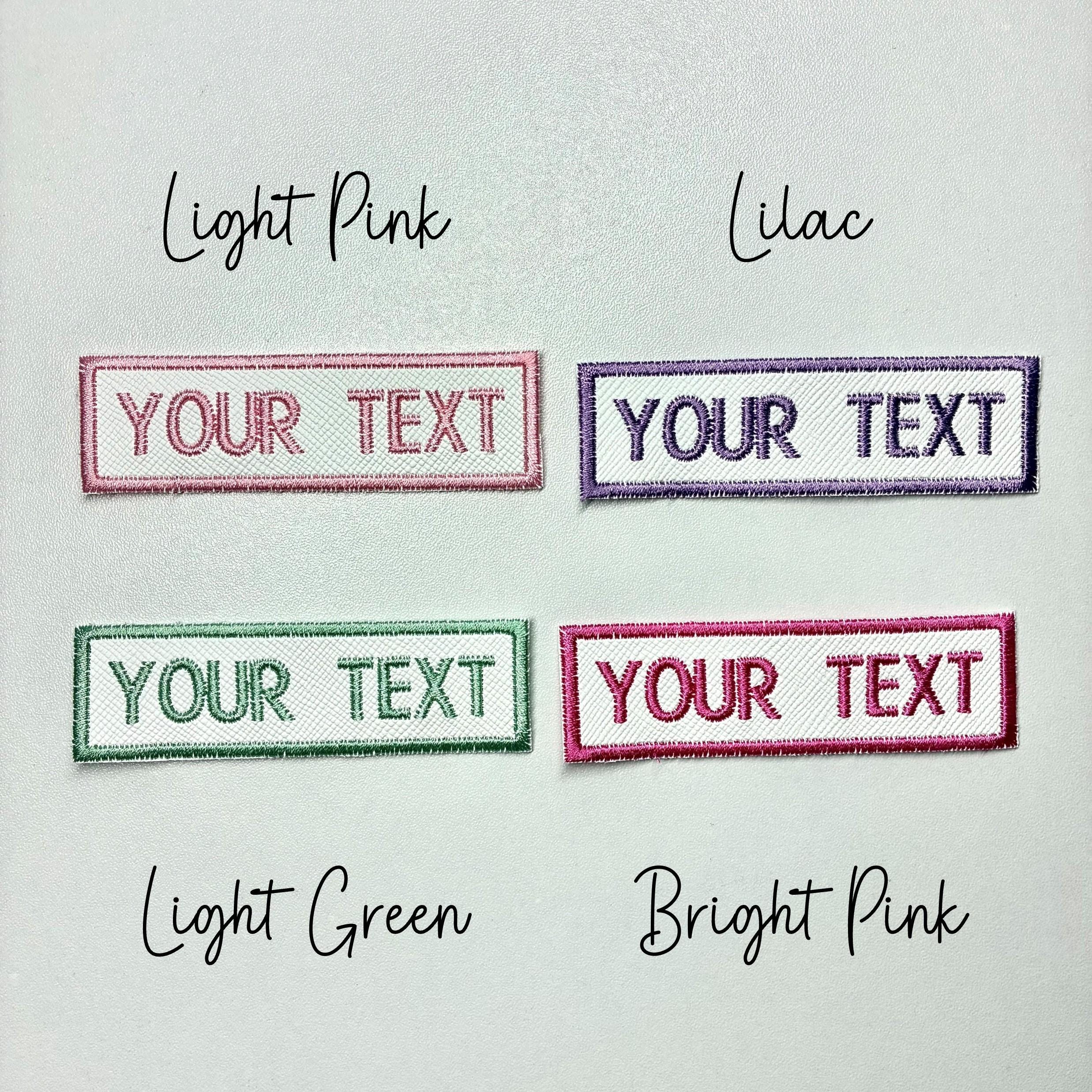 Personalised Embroidered Text Patch Iron On & Sew On Custom Name Badge (P9)
