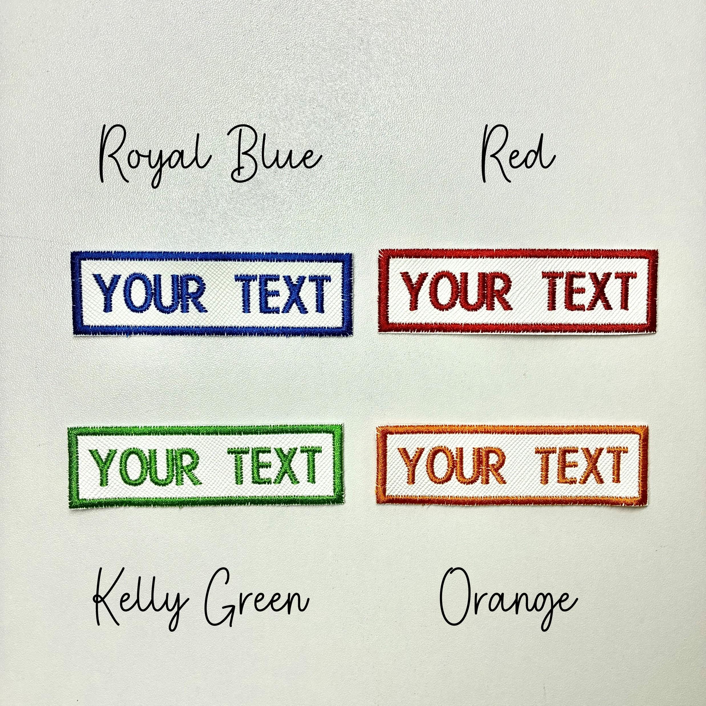 Personalised Embroidered Text Patch Iron On & Sew On Custom Name Badge (P9)