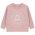 Embroidered Big & Little Sister Floral Wreath Girls Sustainable Sweatshirts Baby and Toddler Pink Matching New Siblings