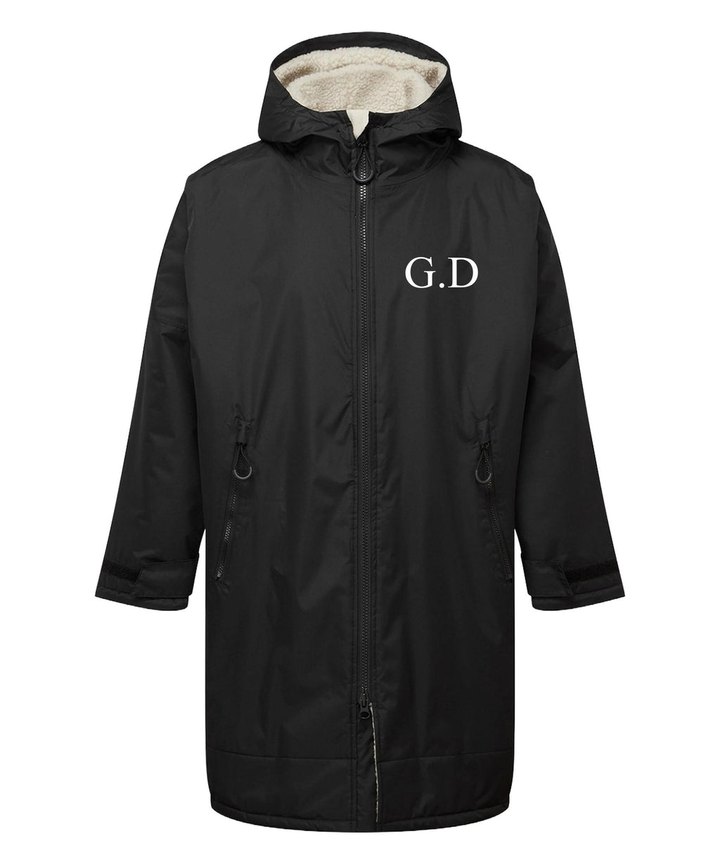Personalised Sherpa Fleece Waterproof Dry Changing Robe (Kids & Adults Sizes) Custom Football Club Team Initials