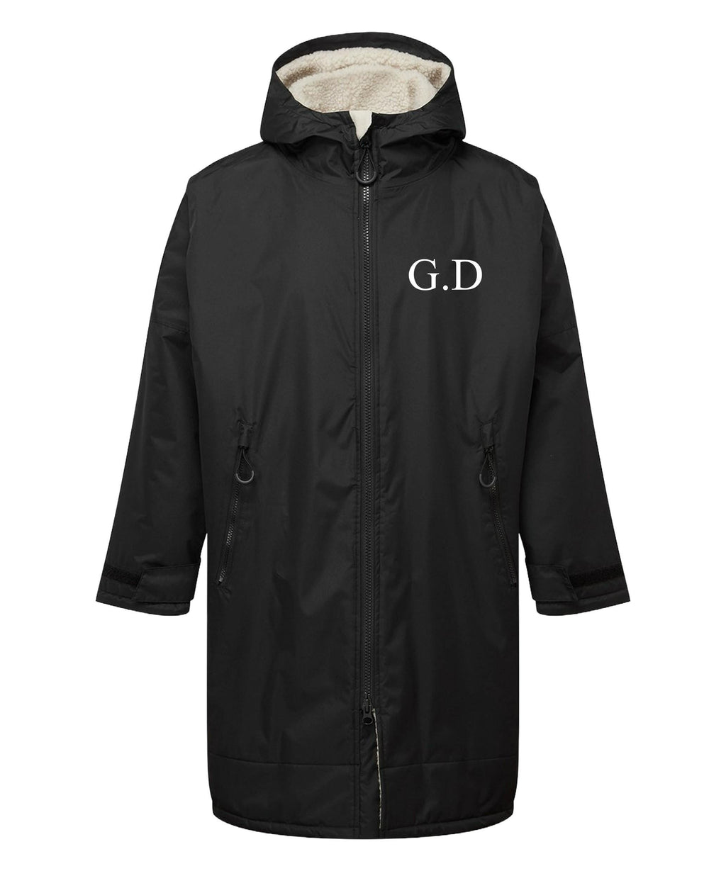 Personalised Sherpa Fleece Waterproof Dry Changing Robe (Kids & Adults Sizes) Custom Football Club Team Initials