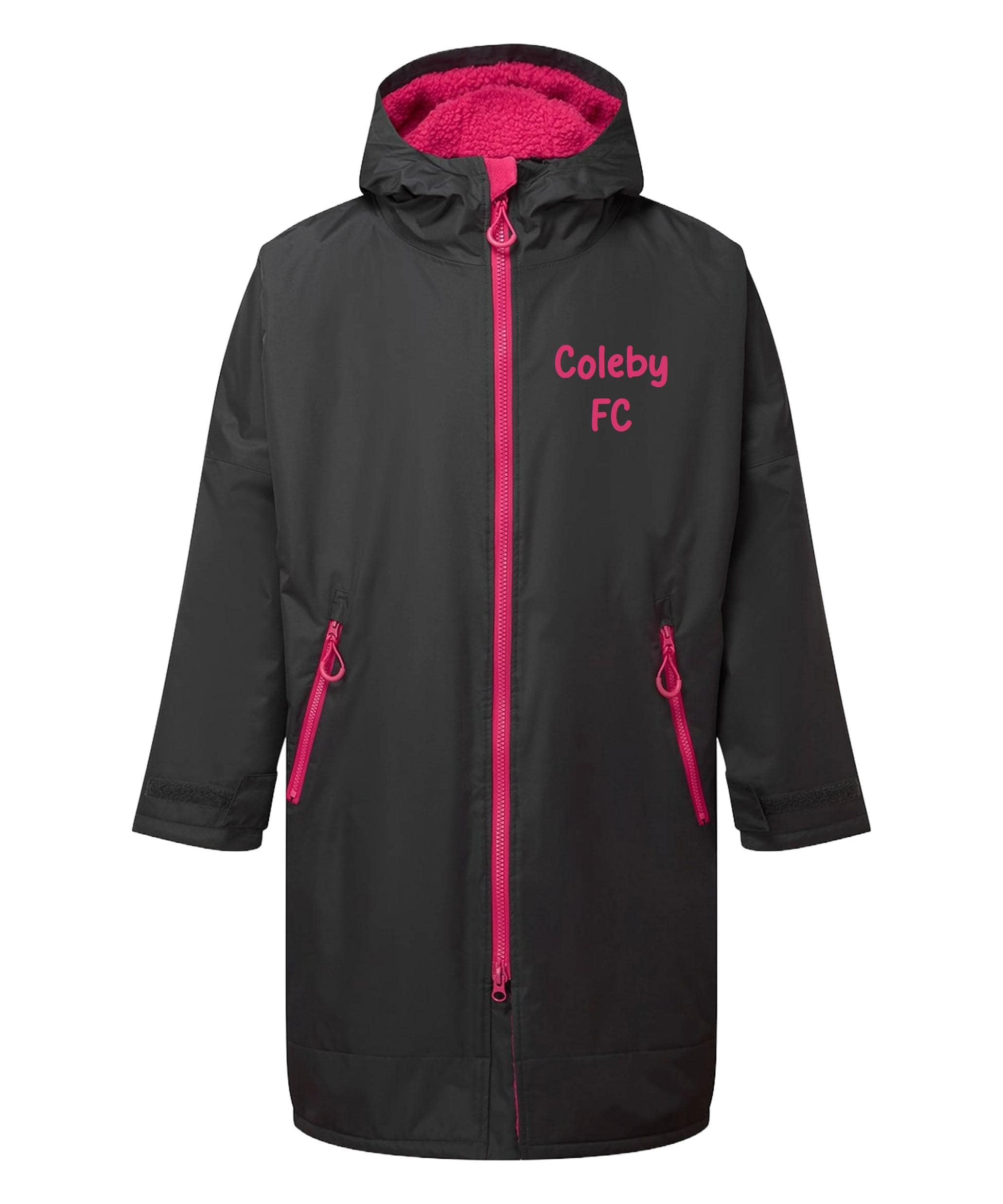 Personalised Sherpa Fleece Waterproof Dry Changing Robe (Kids & Adults Sizes) Custom Football Club Team Initials