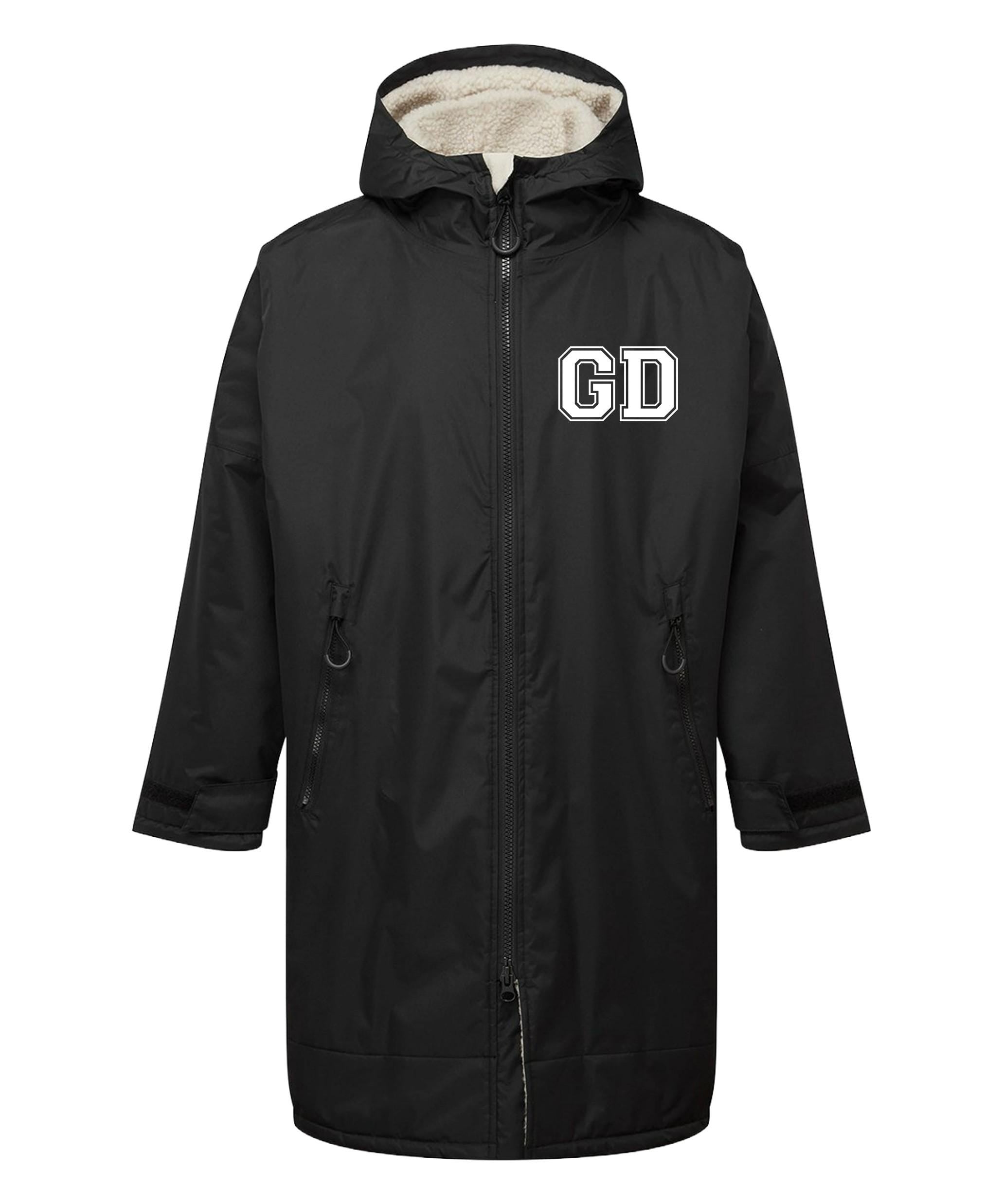 Personalised Sherpa Fleece Waterproof Dry Changing Robe (Kids & Adults Sizes) Custom Football Club Team Initials