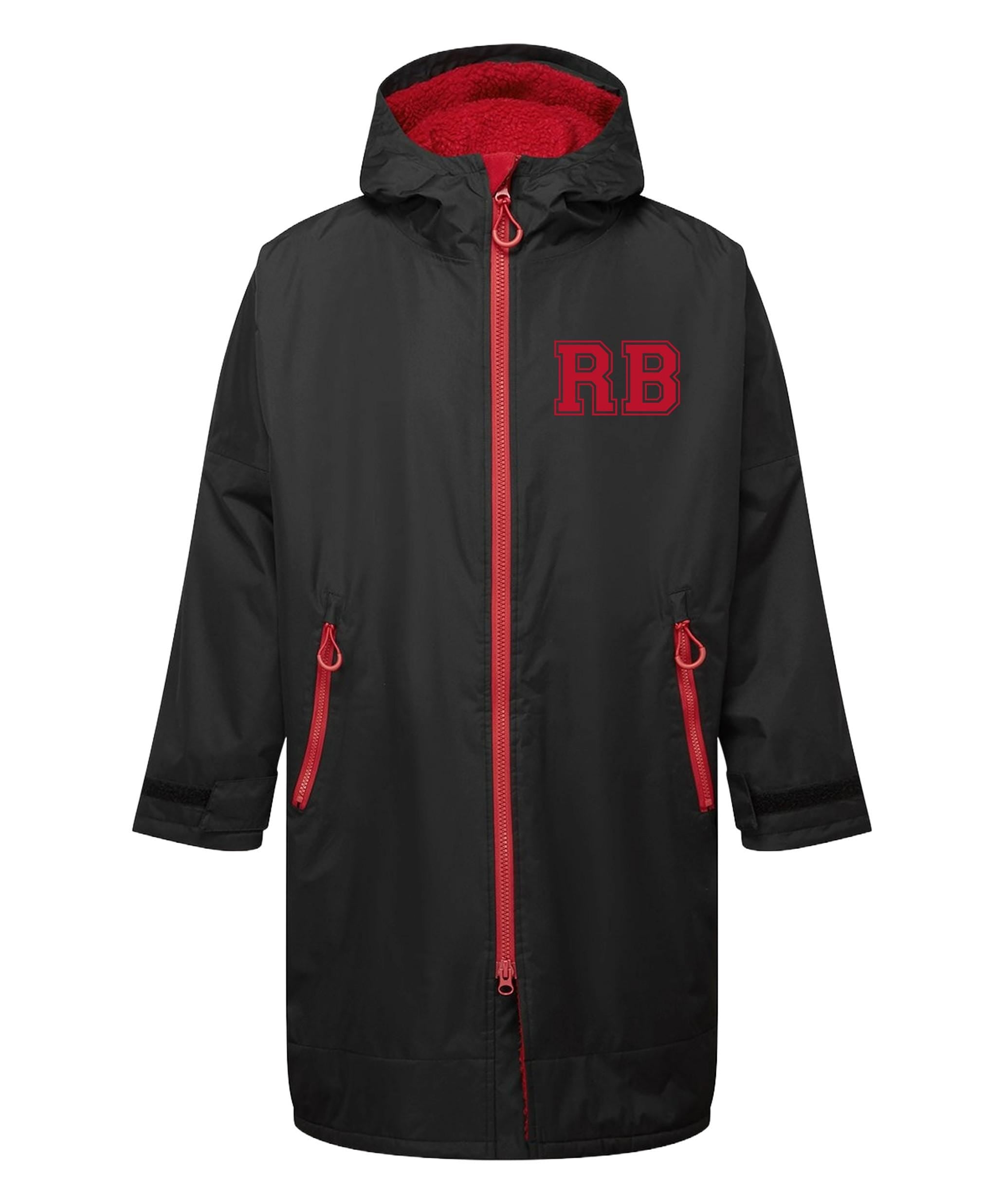 Personalised Sherpa Fleece Waterproof Dry Changing Robe (Kids & Adults Sizes) Custom Football Club Team Initials
