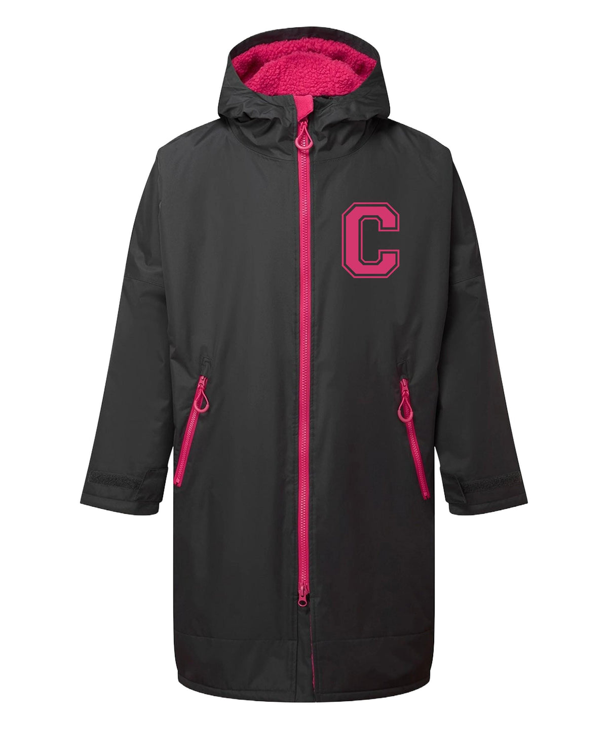 Personalised Sherpa Fleece Waterproof Dry Changing Robe (Kids & Adults Sizes) Custom Football Club Team Initials
