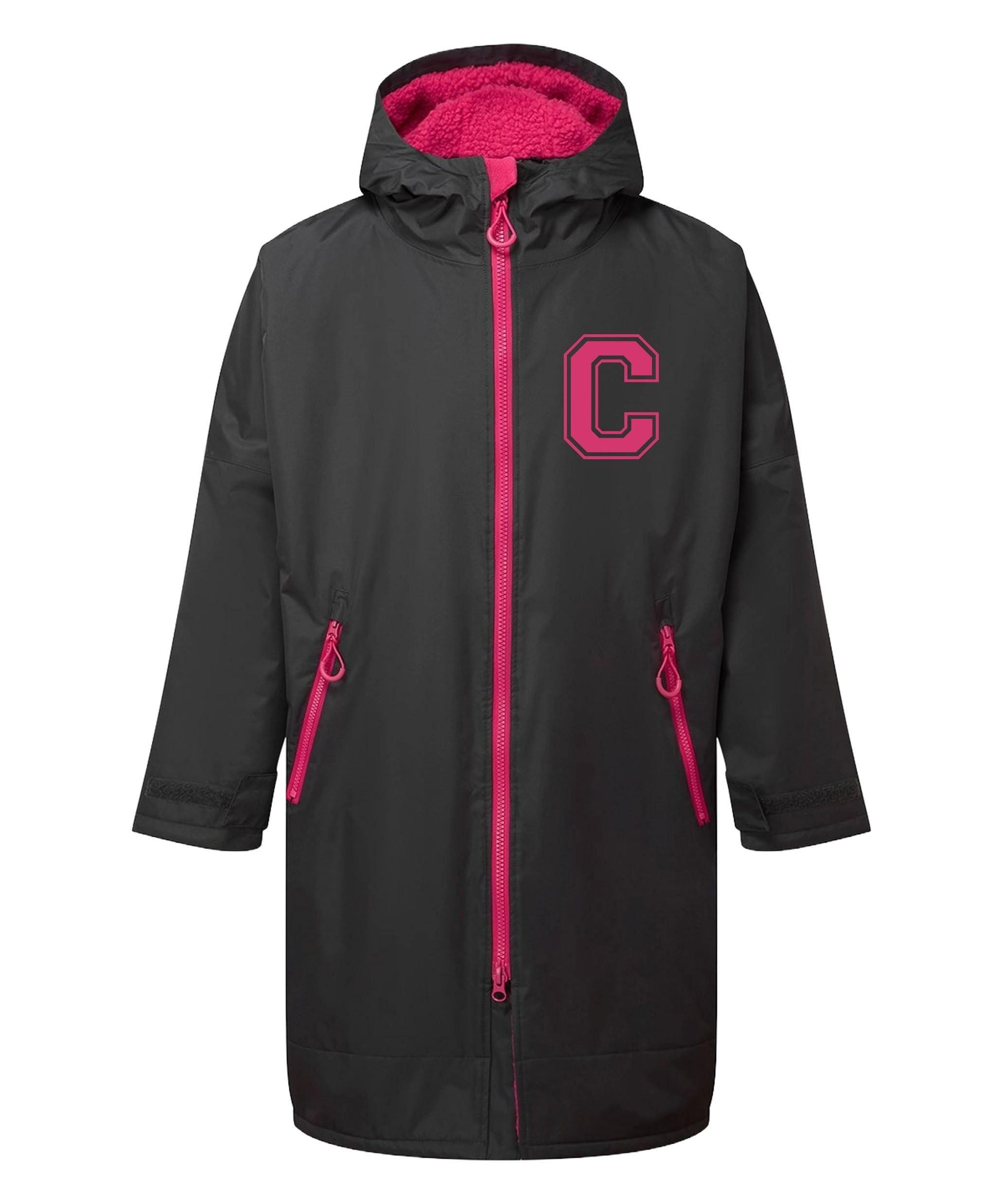 Personalised Sherpa Fleece Waterproof Dry Changing Robe (Kids & Adults Sizes) Custom Football Club Team Initials