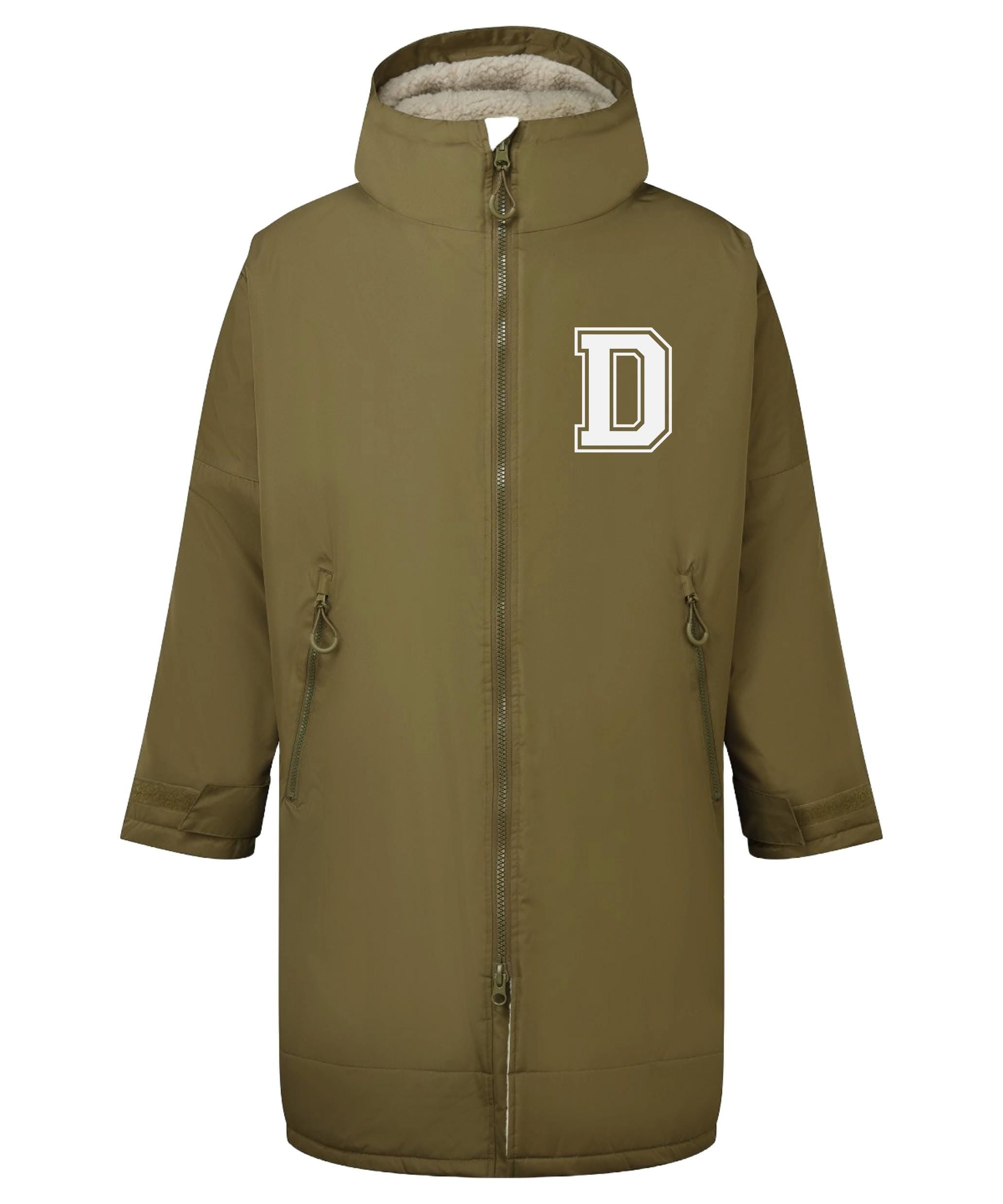 Personalised Sherpa Fleece Waterproof Dry Changing Robe (Kids & Adults Sizes) Custom Football Club Team Initials
