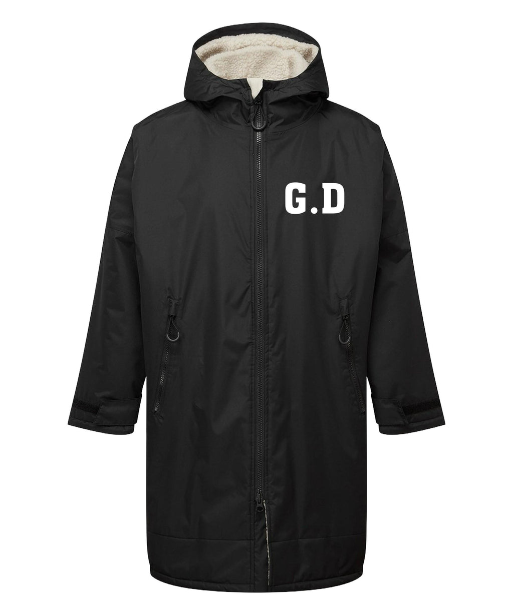 Personalised Sherpa Fleece Waterproof Dry Changing Robe (Kids & Adults Sizes) Custom Football Club Team Initials
